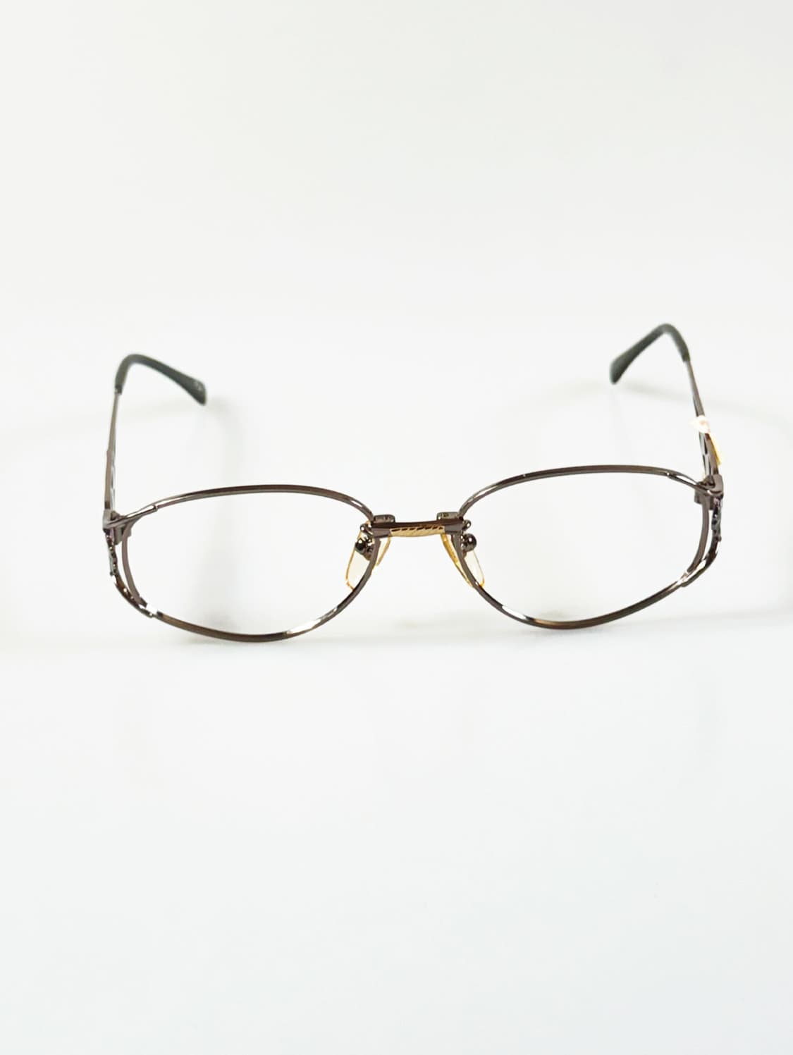 90s P.S.C FASHION 건메탈 오벌 프레임 빈티지 안경 상품이미지1