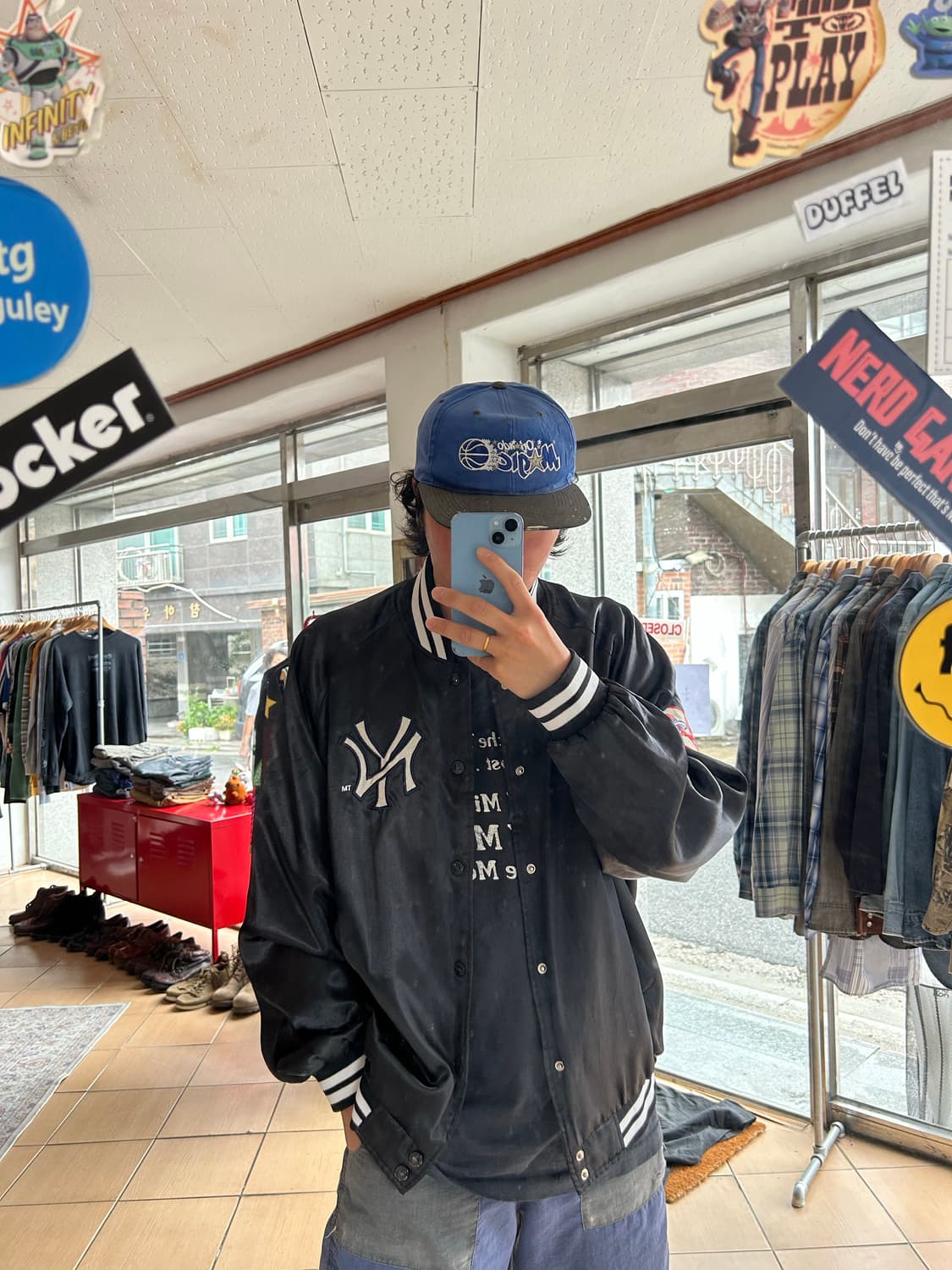 90’s 뉴욕양키스 사틴자켓 XL 상품이미지8
