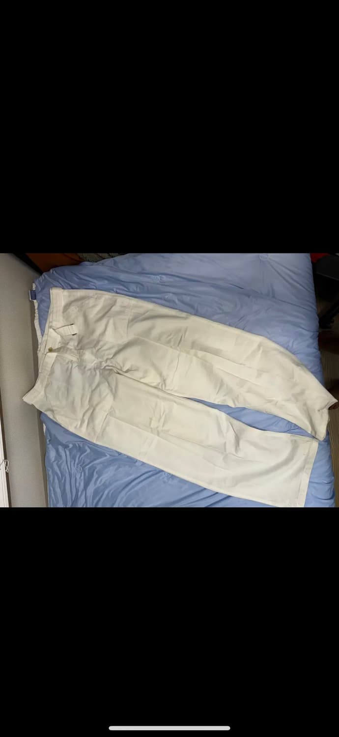 오라리 헤비 치노 벨티드 팬츠 화이트 5 상품이미지3