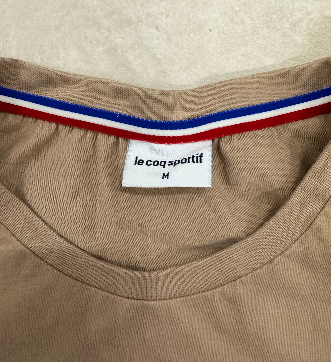 르꼬끄 반팔티 M 베이지 le coq sportif 상품이미지2