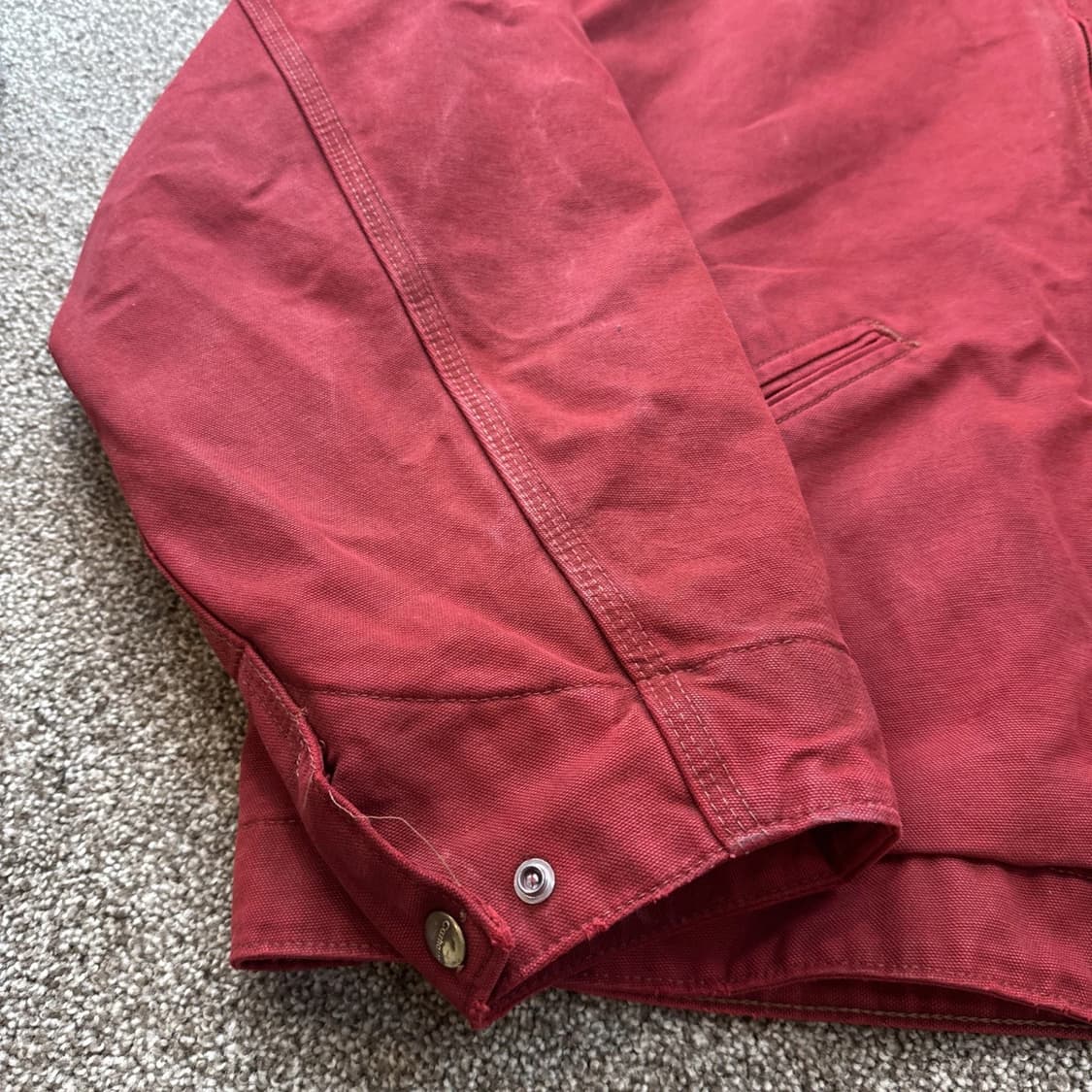 칼하트 J97 블랭킷 디트로이트 자켓 커스텀 레드 상품이미지6