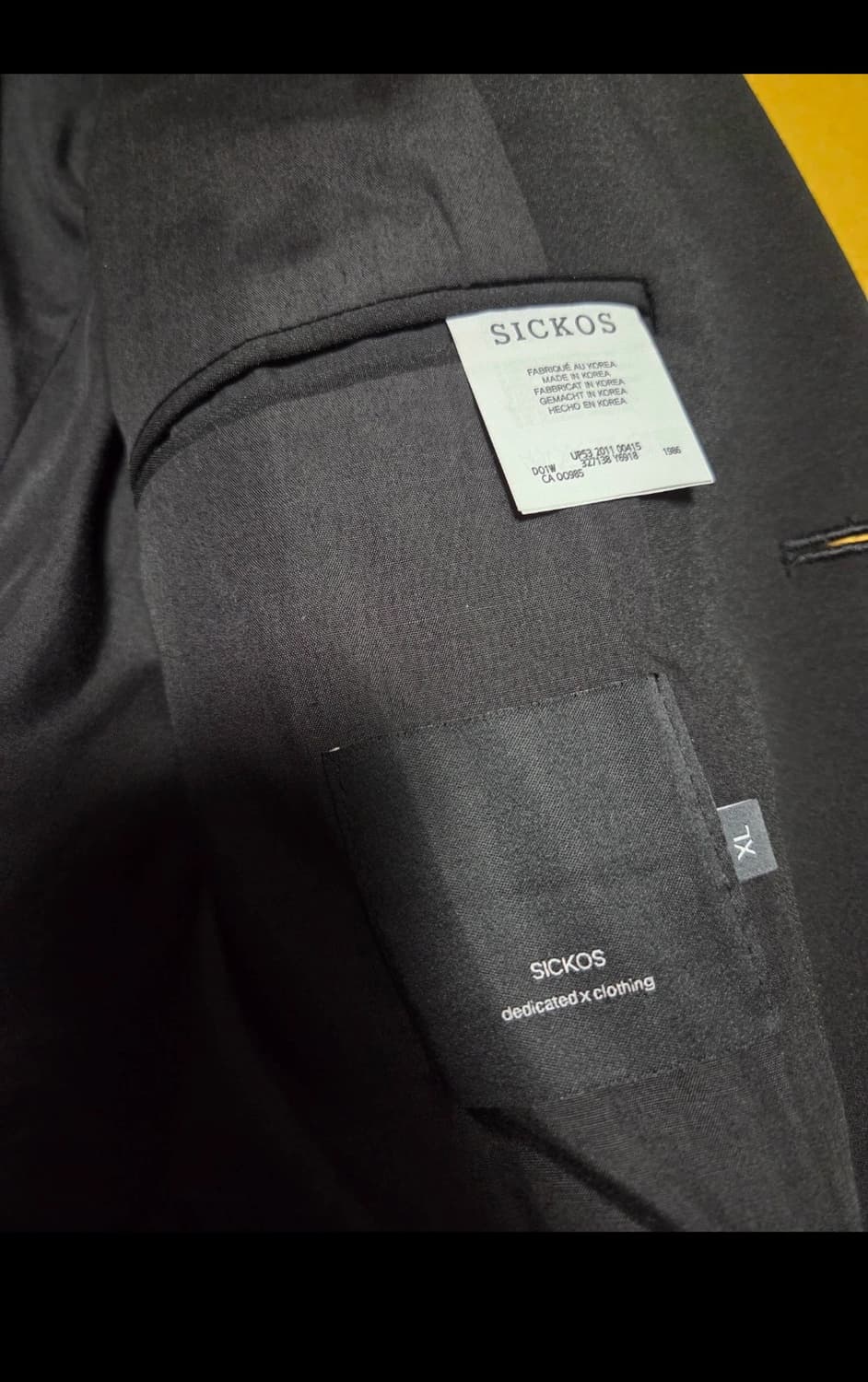 SICKOS 블랙 정장 재킷 XL 상품이미지3