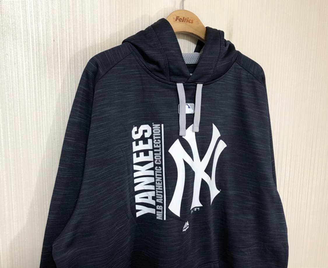 MLB 마제스틱 뉴욕양키스 어센틱 빅로고후드/풀오버후디 XL(해외) 상품이미지5