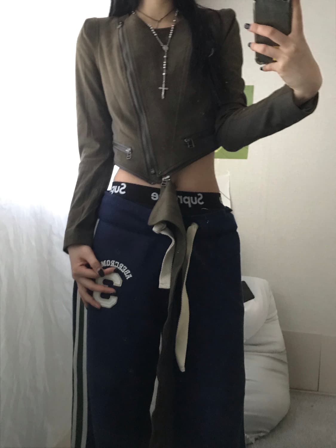 빈티지 브라운 스웨이드 투웨이 자켓 상품이미지4