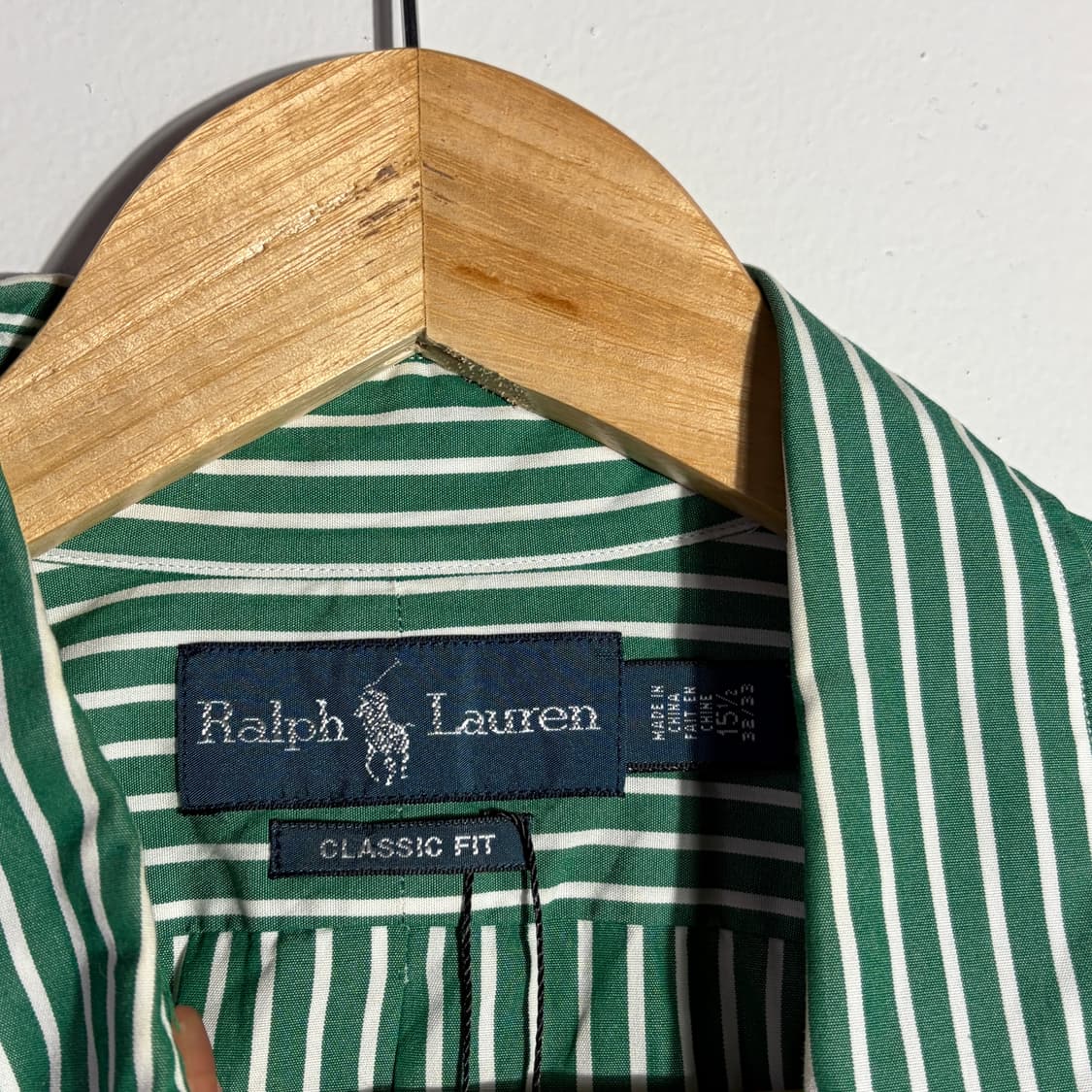 폴로 랄프로렌 빈티지 딥그린 스트라이프 셔츠 (무료배송) 상품이미지2