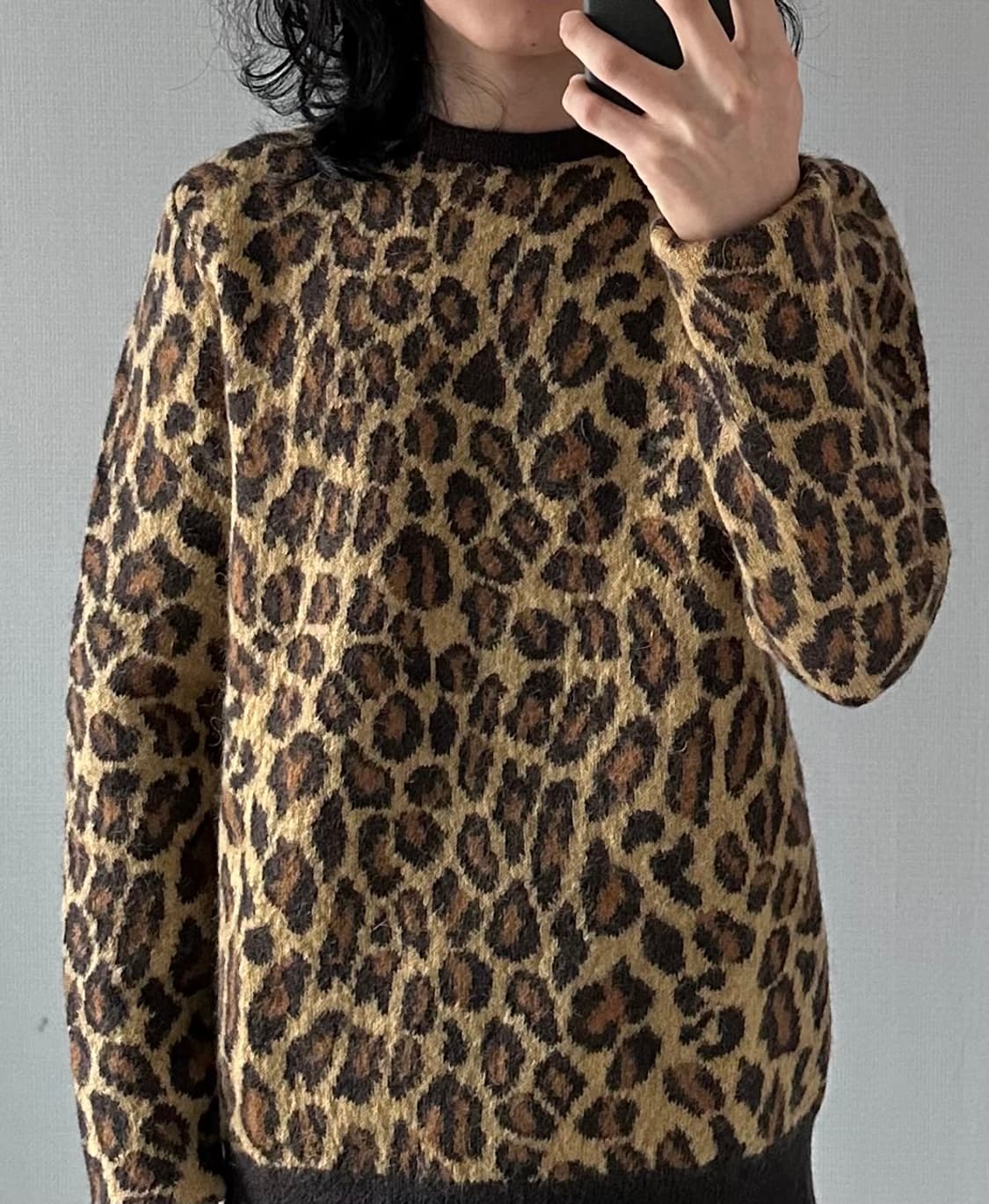 생로랑 15FW 아카이브 레오파드 모헤어 풀오버 상품이미지5
