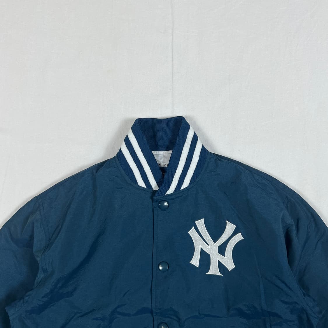 90‘s 스타터 starter 키즈 ny양키즈 팀 로고 블루종 자켓 상품이미지2