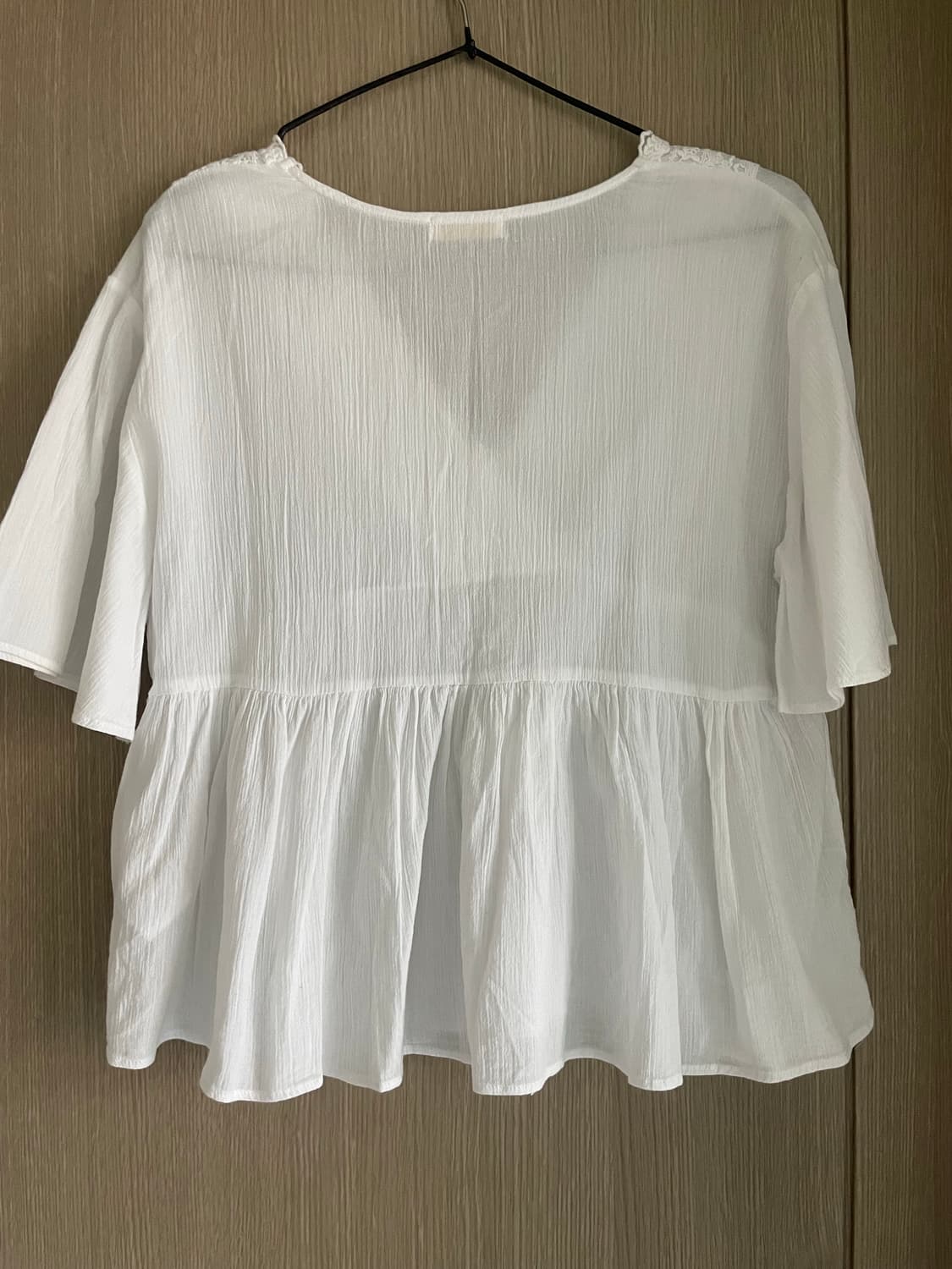 earth music 화이트 모리걸 레이스 러블리 면100 블라우스 상품이미지4