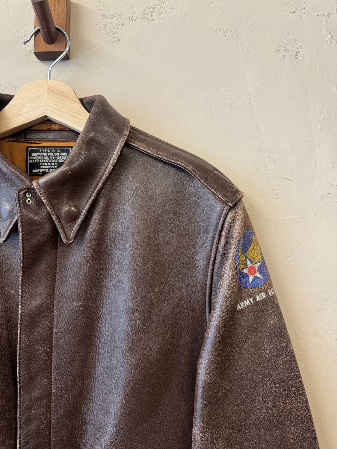 구 리얼 맥코이 A-2 레더 자켓 38(실측40) 상품이미지2