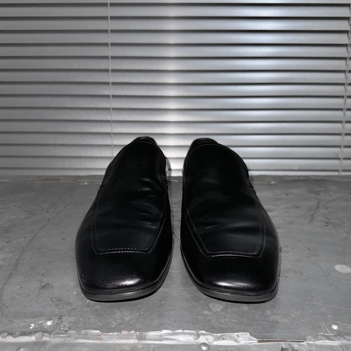 00s 빈티지 블랙 프라다 스포츠 스퀘어 토 로퍼 풀박스 상품이미지4