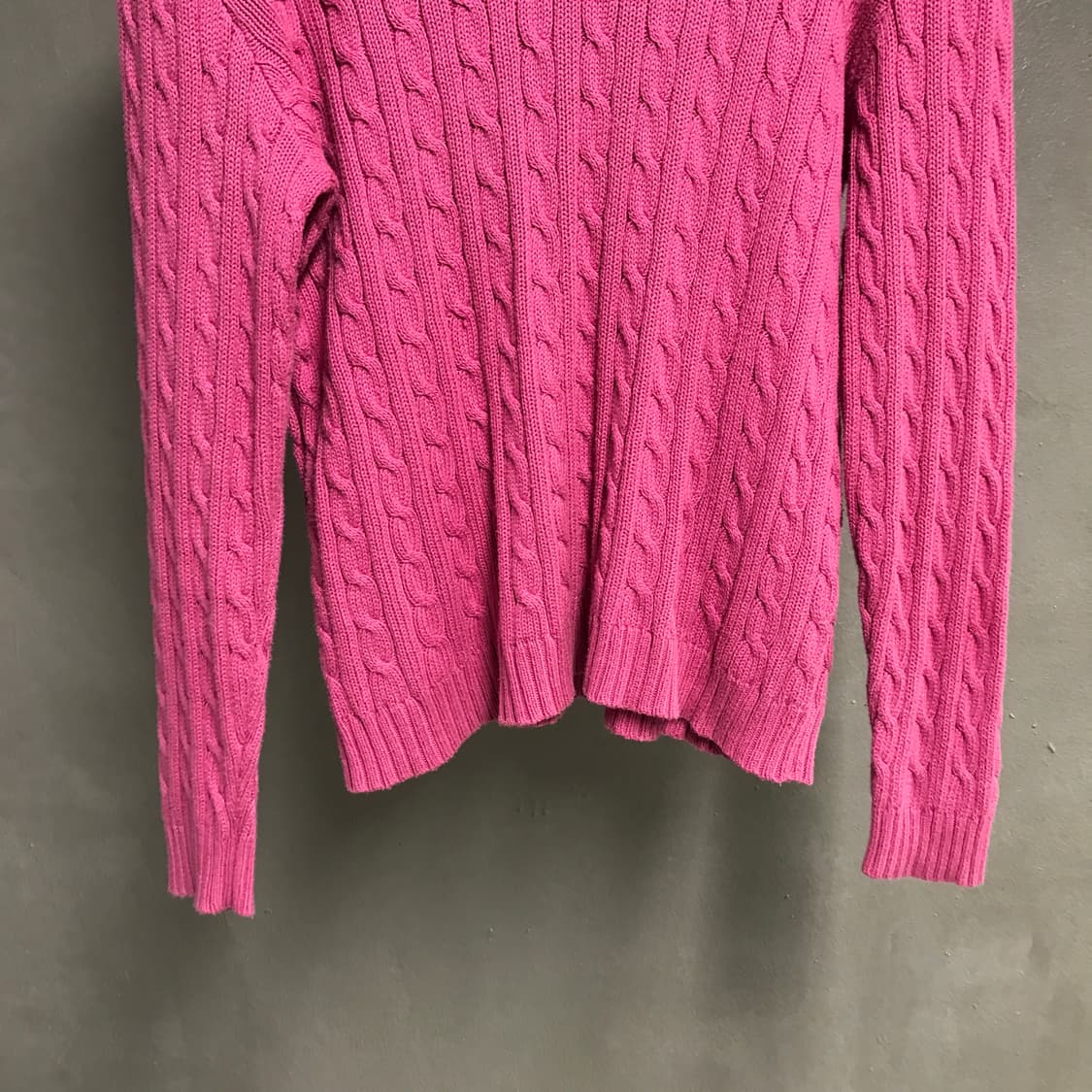 폴로 랄프로렌 케이블 니트 핑크 L 상품이미지3