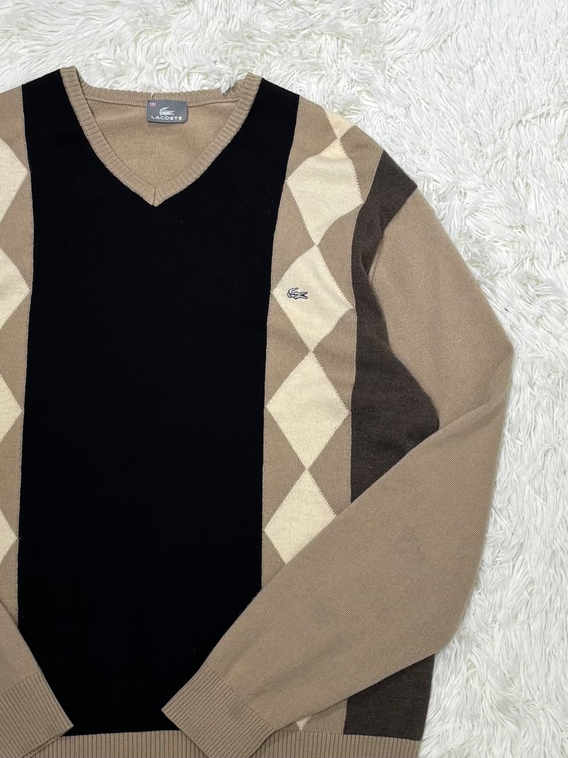 라코스테 90‘s 아가일 패턴 브이넥 니트 상품이미지5