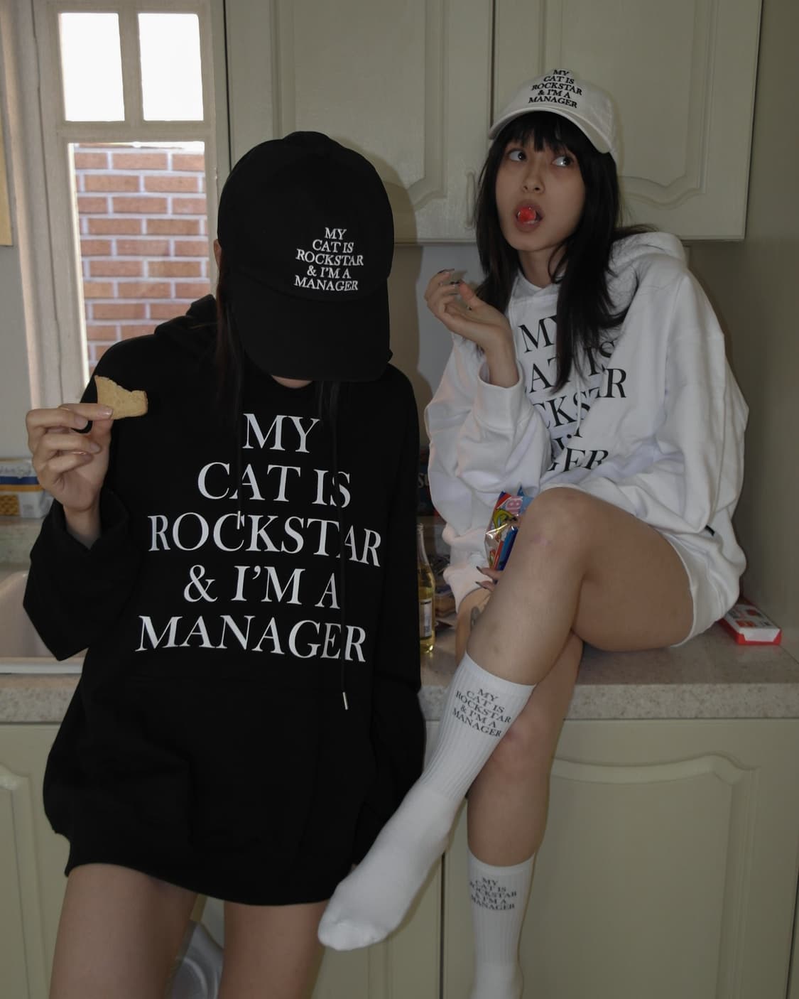 조거쉬 big font rockstar hoodie white 상품이미지1