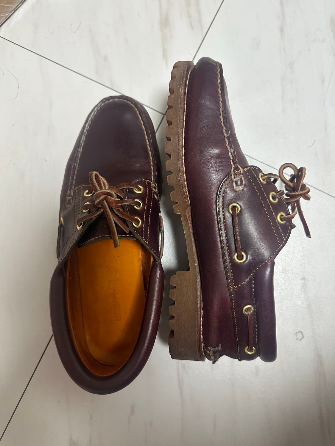 팀버랜드 보트슈즈 버건디 270 상품이미지2