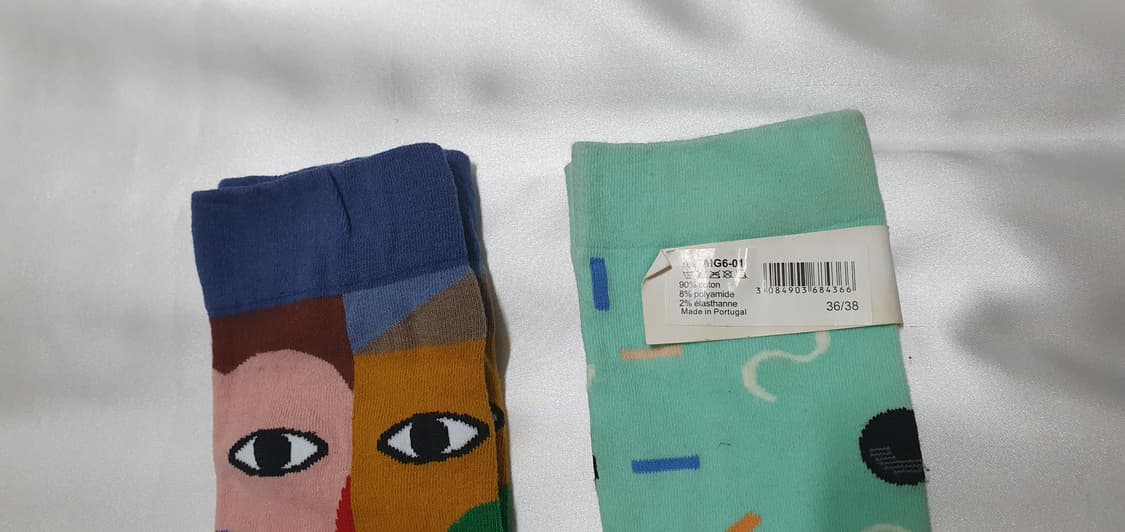 민트 그린 블루 브라운 체크 Bonne Maison 본메종 양말  상품이미지8