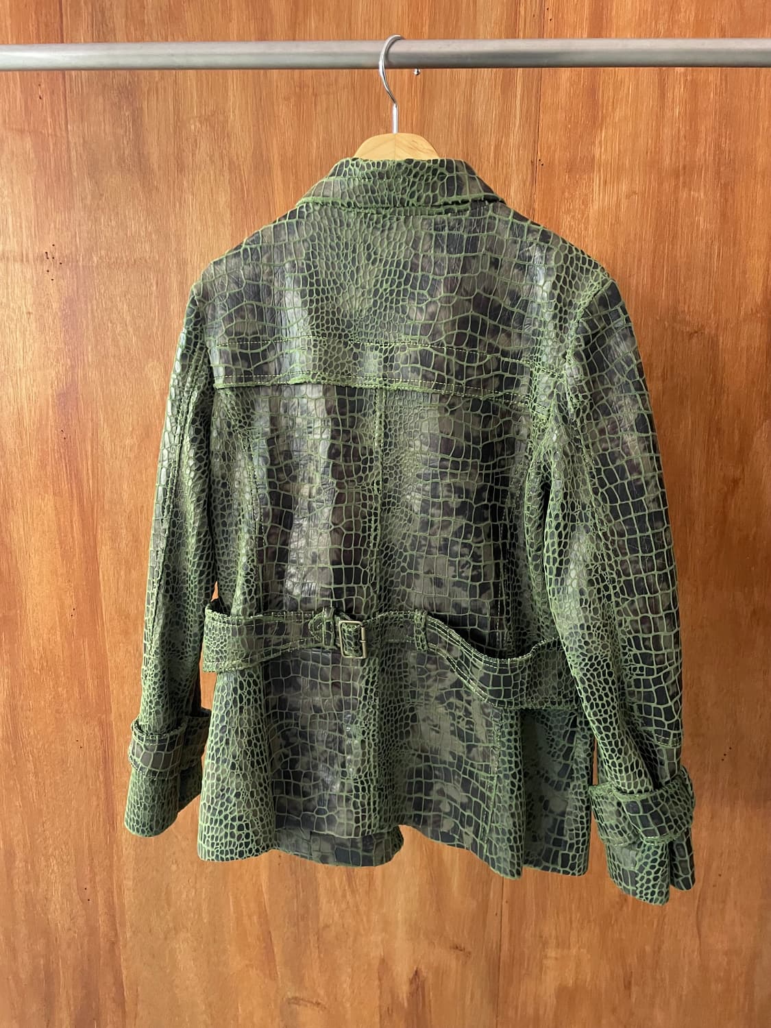Dip green crocodile leather jacket 상품이미지9