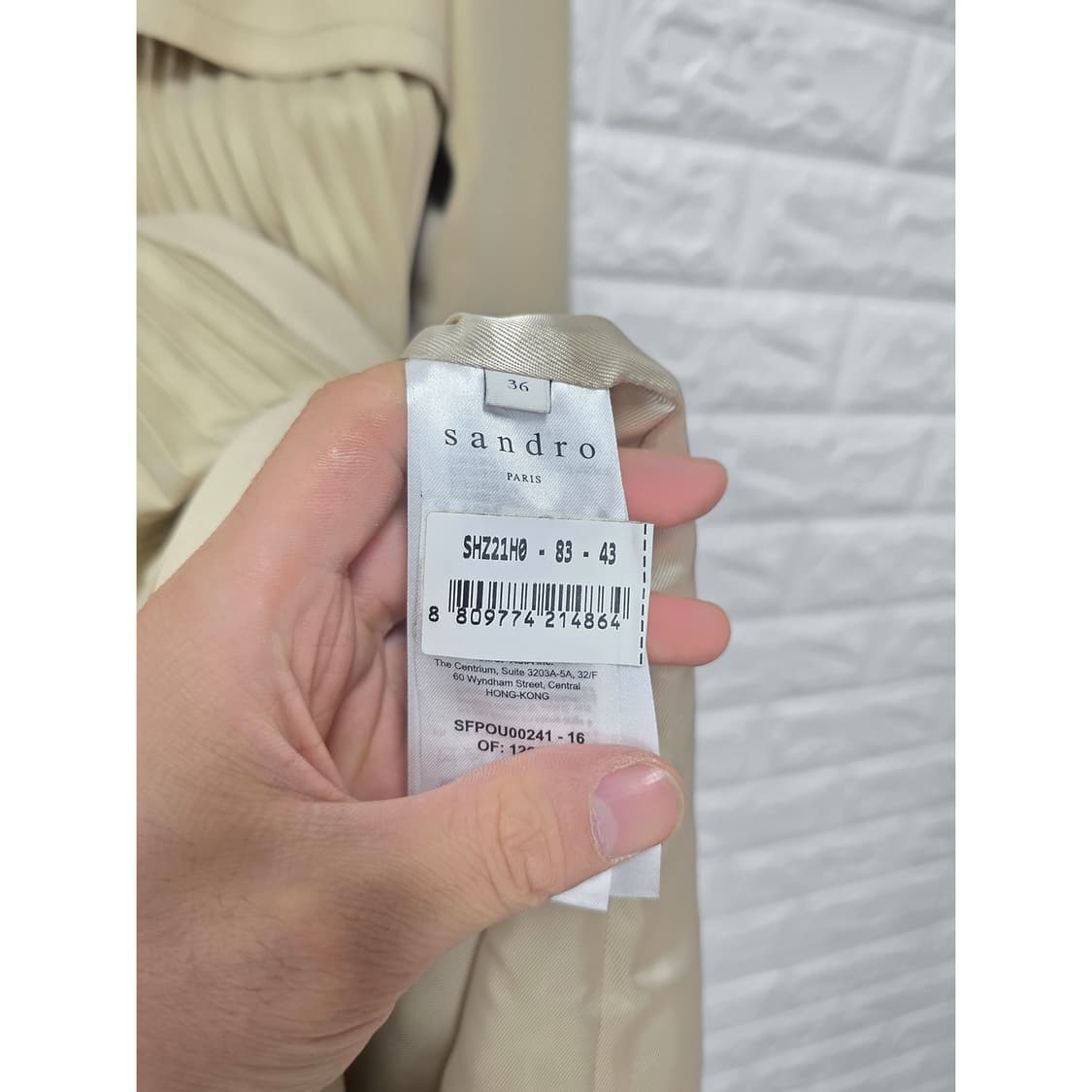 택포// 산드로 Sandro 플리츠 트렌치코트 M 상품이미지3