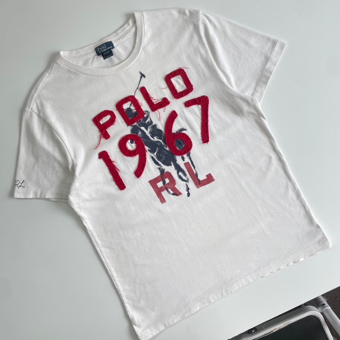 Polo  폴로 랄프로렌 자수 화이트 반팔 티셔츠 상품이미지2