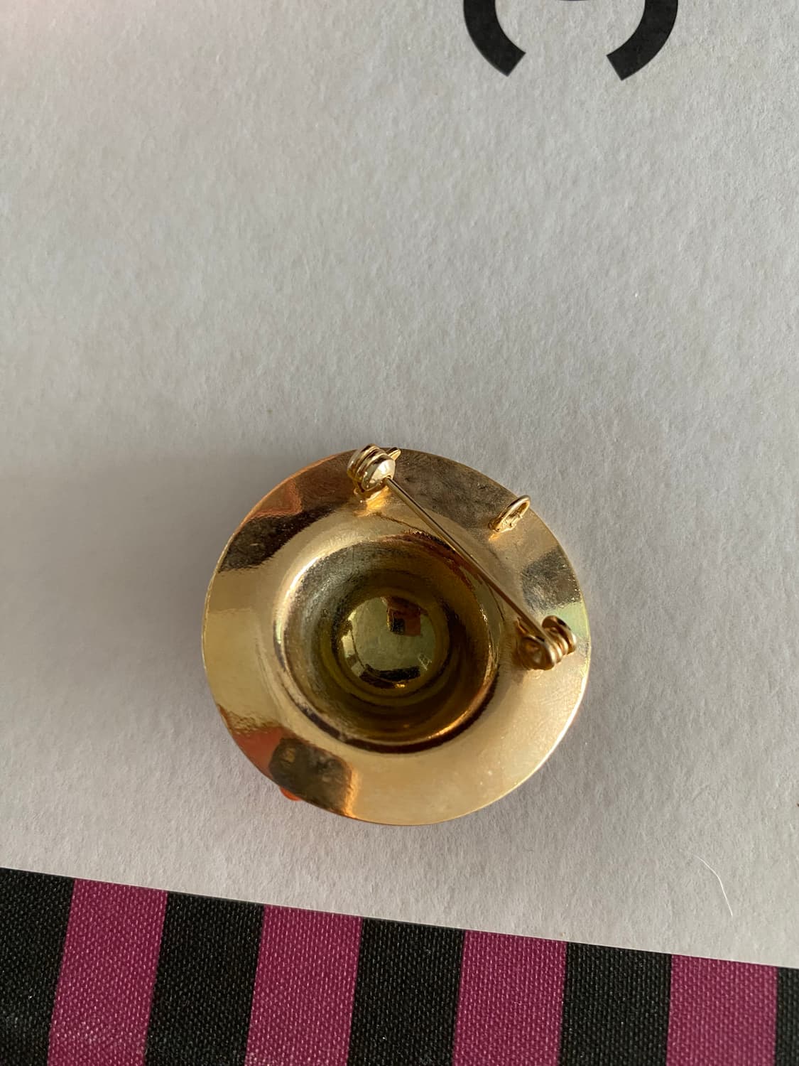 산호장식 마블 패턴 모자 브로치 겸 팬던트 상품이미지3