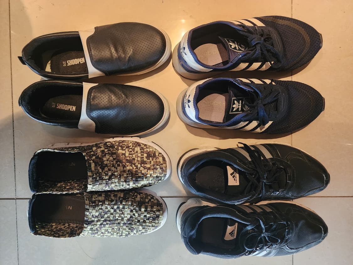 아디다스 운동화 SHOOPEN 슬립온 등 4켤레 일괄 팜. 270~275 상품이미지1