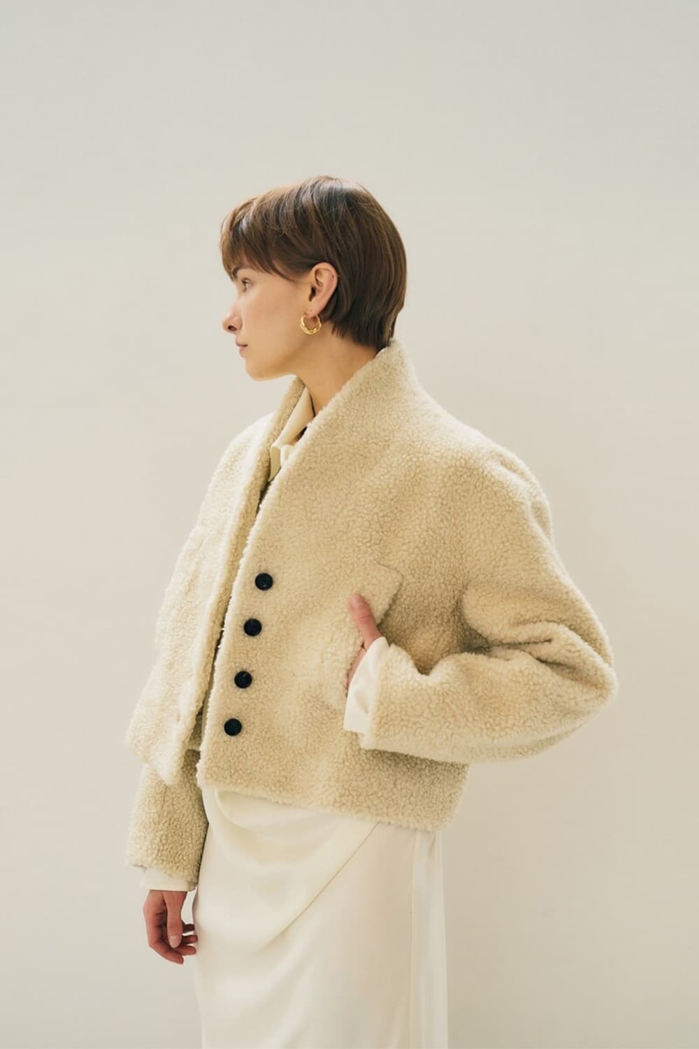 메종마레 시어링 퍼 자켓 / 34 사이즈 상품이미지4