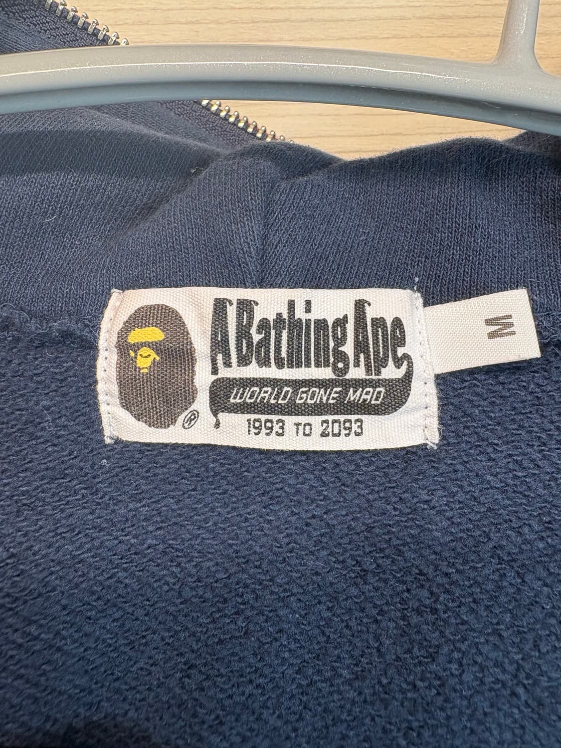 베이프 네이비 x 레드 카모 샤크 후드집업 M 상품이미지4