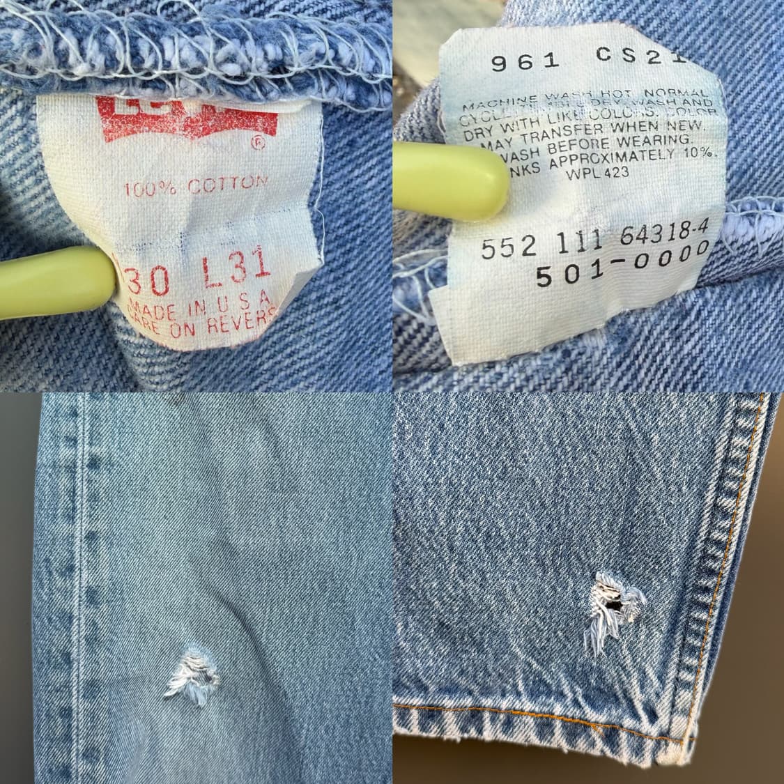 90s USA 빈티지 리바이스 501xx W30 L31 여성사이즈 상품이미지3