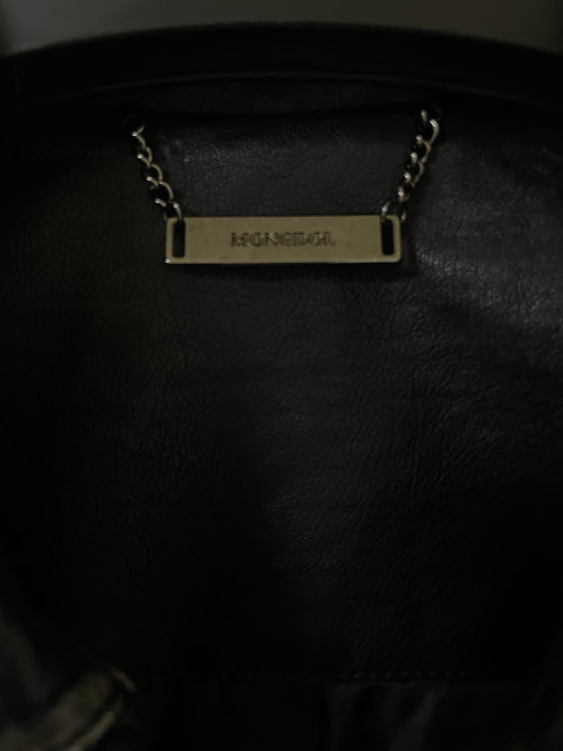 몽돌 빈티지 에코 레더 크롭 자켓 상품이미지7