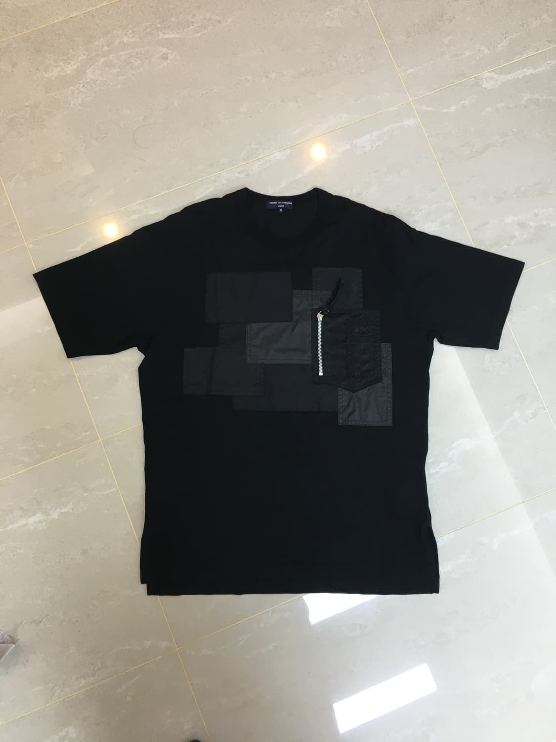 23SS 꼼데가르송 옴므 MA-1 패치워크 티셔츠  상품이미지2