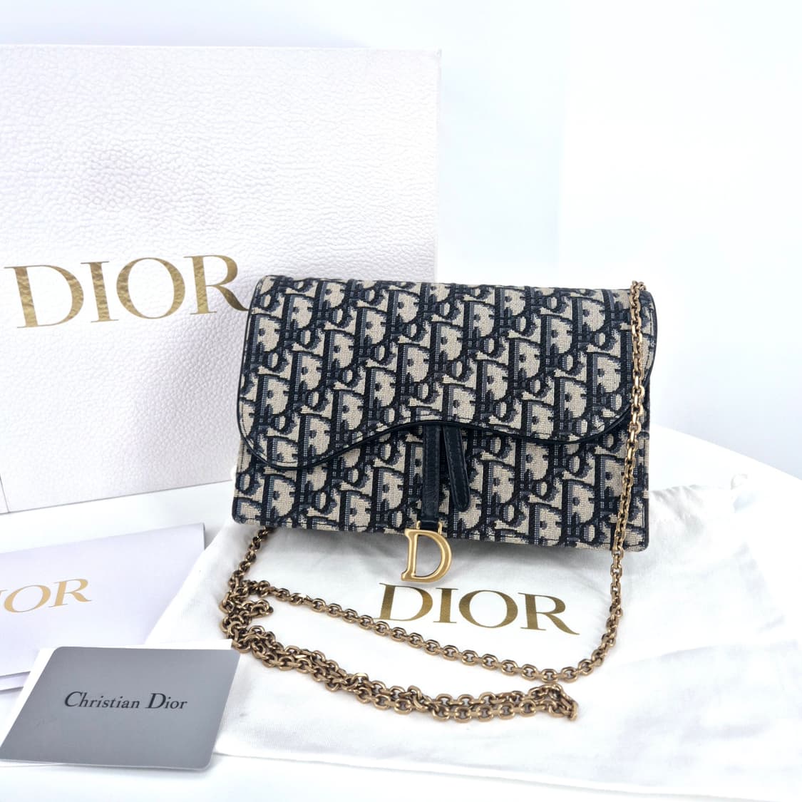 디올 오블리크 새들 체인 크로스백 (S5620CTZQ) 상품이미지1