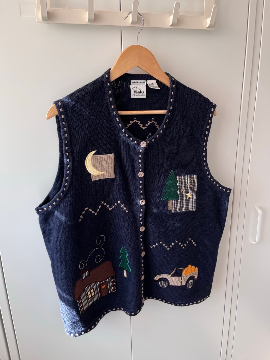 Christopher&Banks 핸드메이드 자수 니트 조끼 상품이미지5