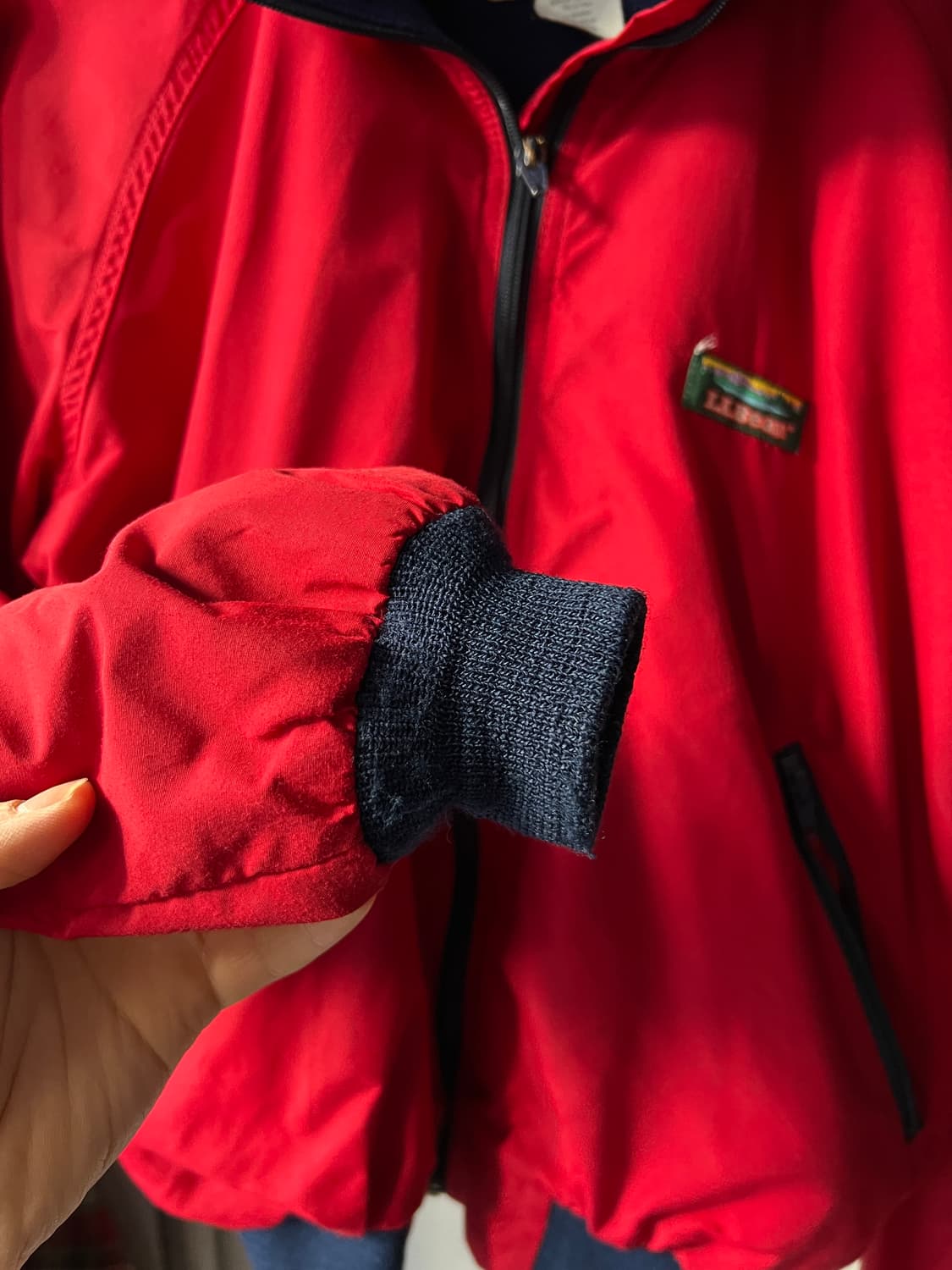 [M]80's 엘엘빈 Made in USA 플리스 라이닝 레드 웜업 자켓 상품이미지5