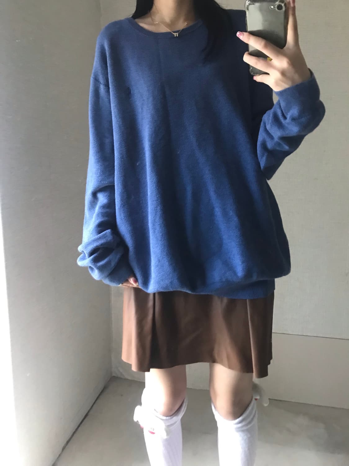 폴로 네이비 오버핏 니트 상품이미지3