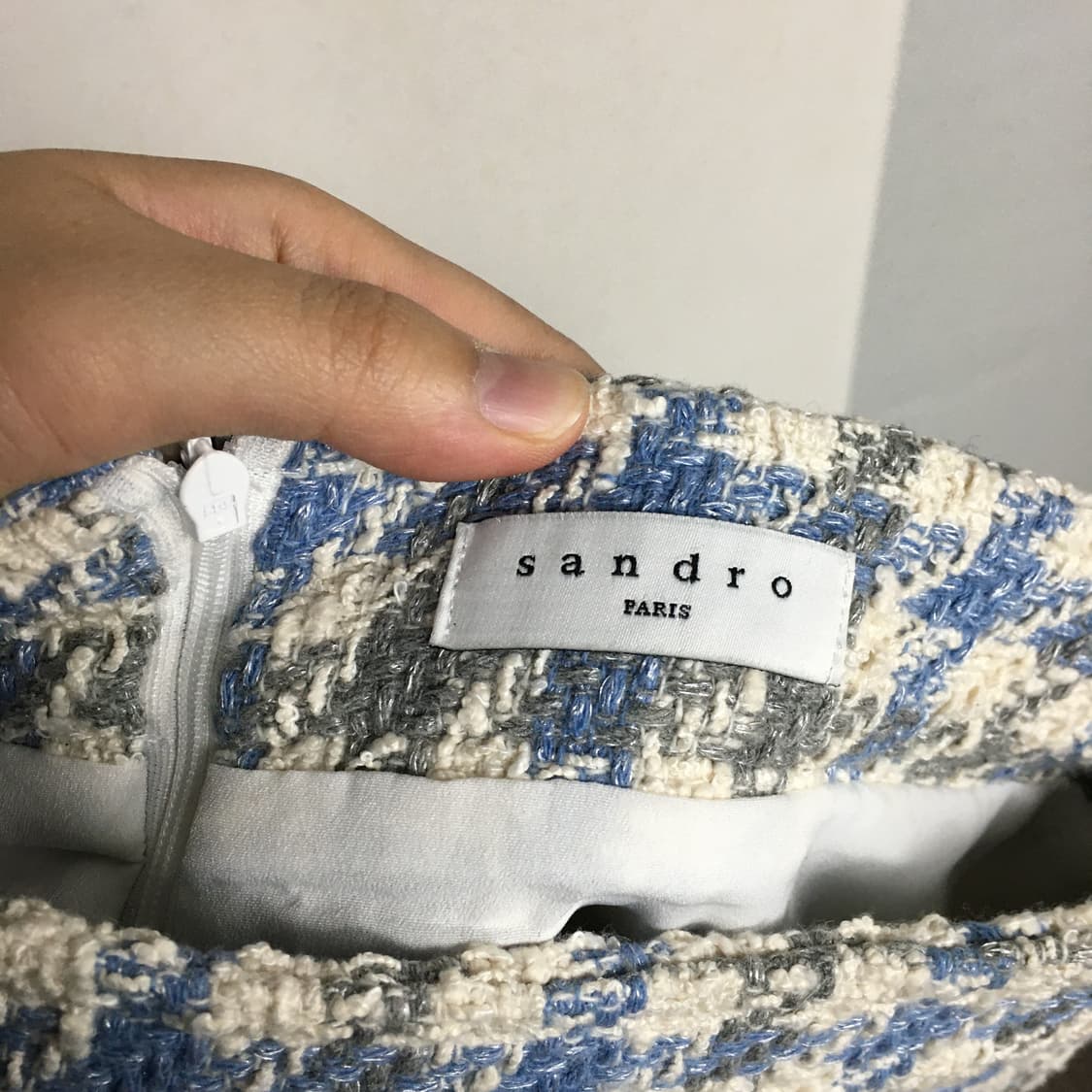 SANDRO 산드로 블루 체크 트위드 스커트 26 상품이미지6