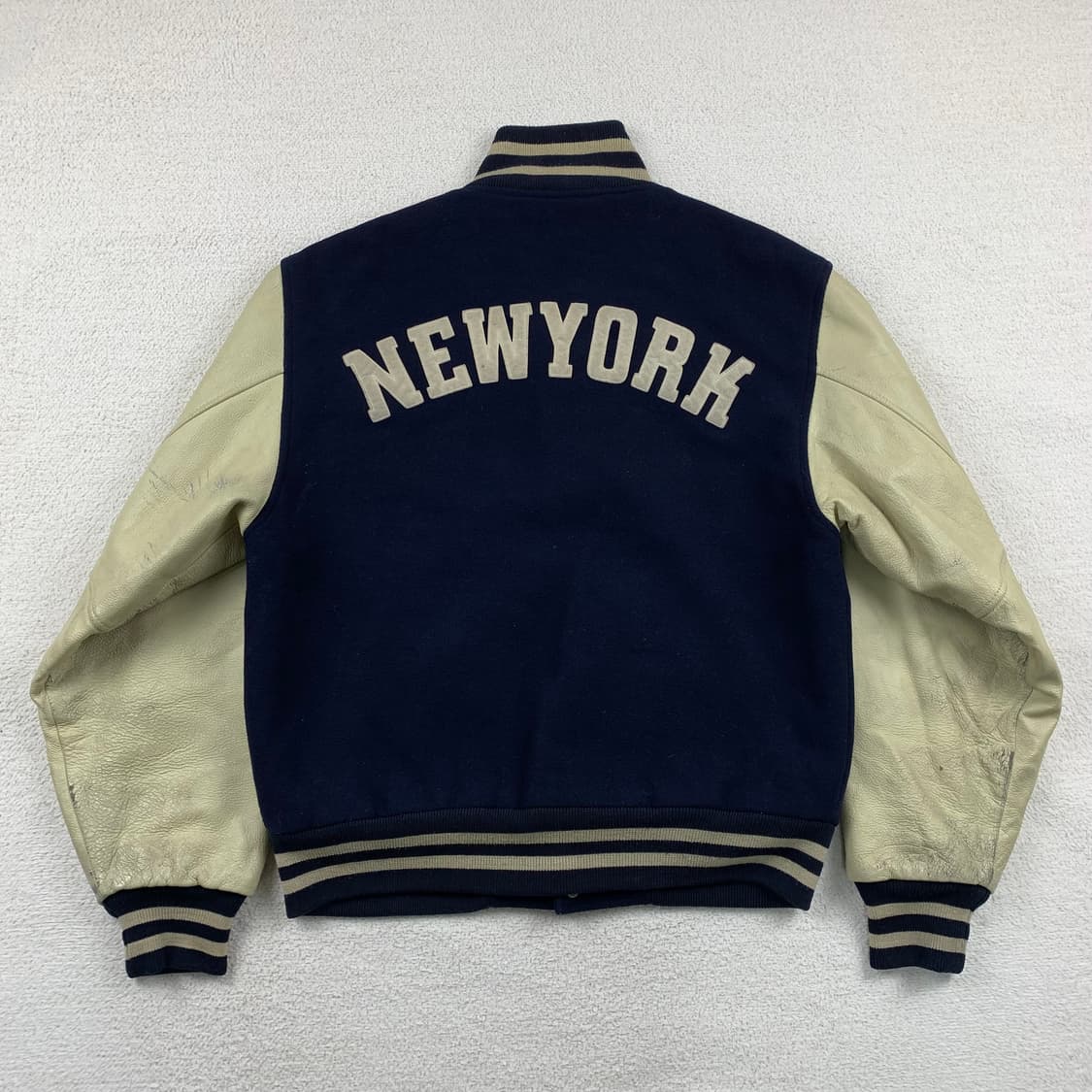 American Pastimes 뉴욕 양키스 레더암 울 바시티 자켓 상품이미지3