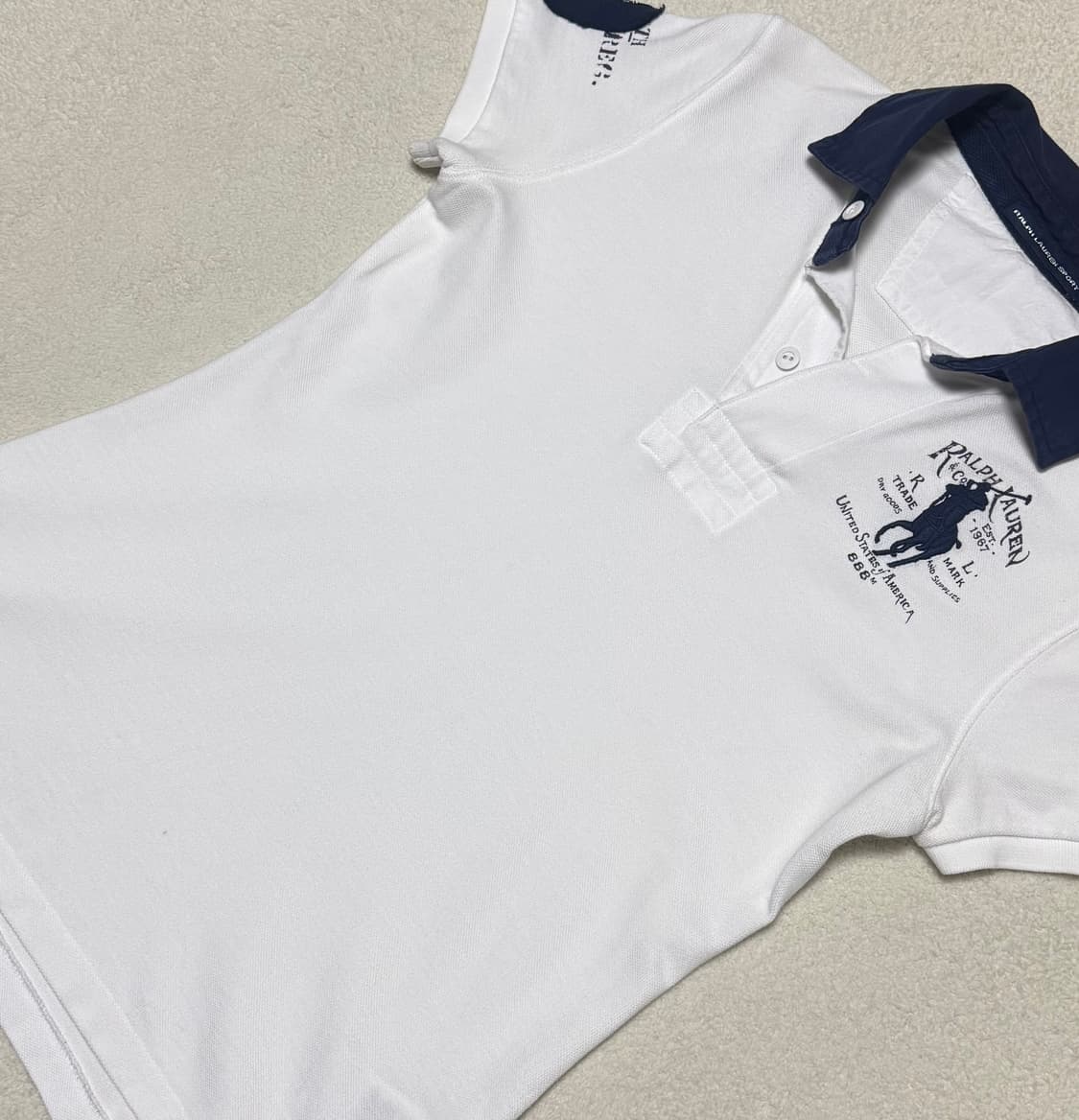 폴로 랄프로렌 스포츠 네이비 화이트 흰파 반팔  상품이미지3