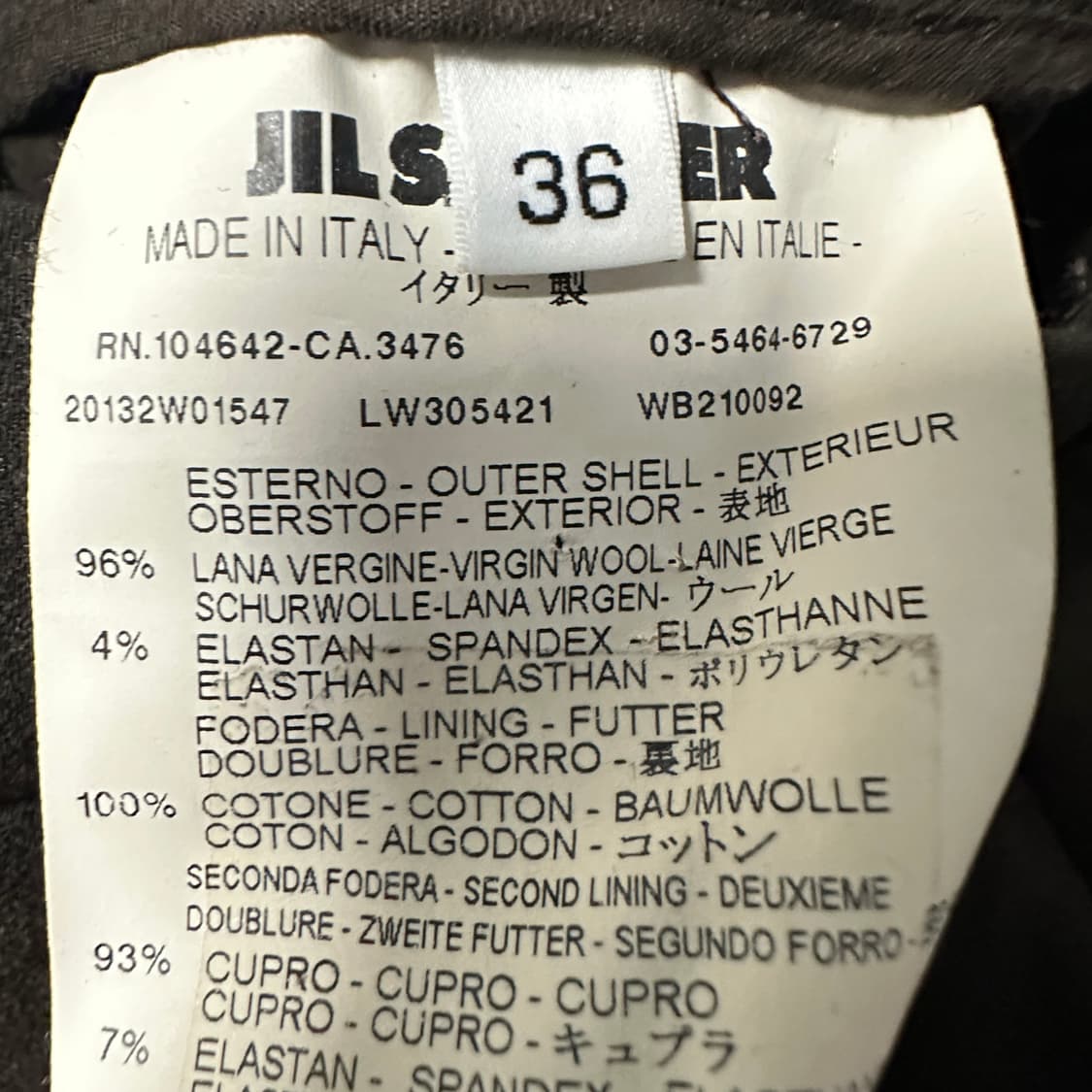 JIL SANDER italy made slacks brown 상품이미지3