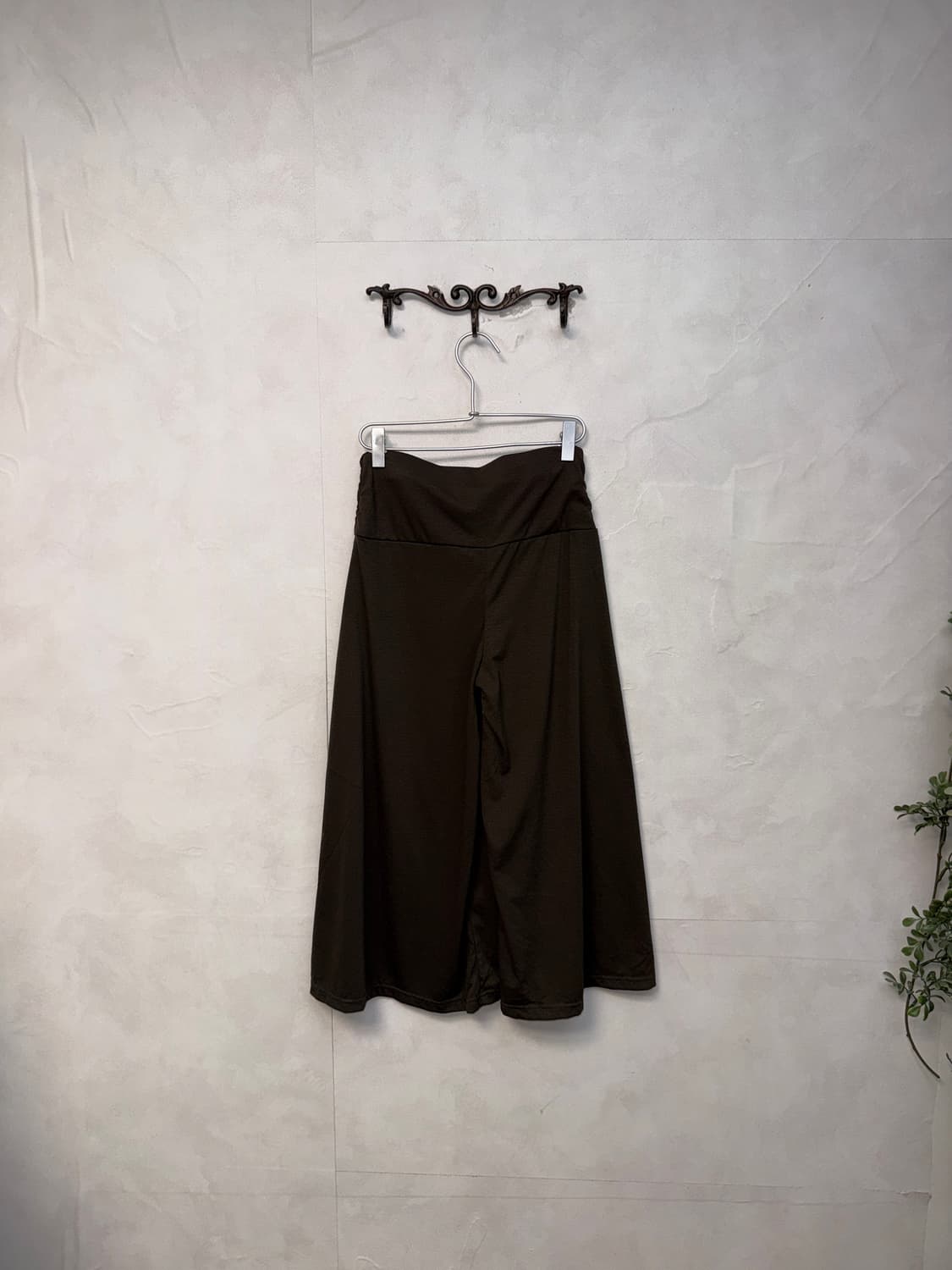 Khaki brown shirring wrap cotton pants 상품이미지3