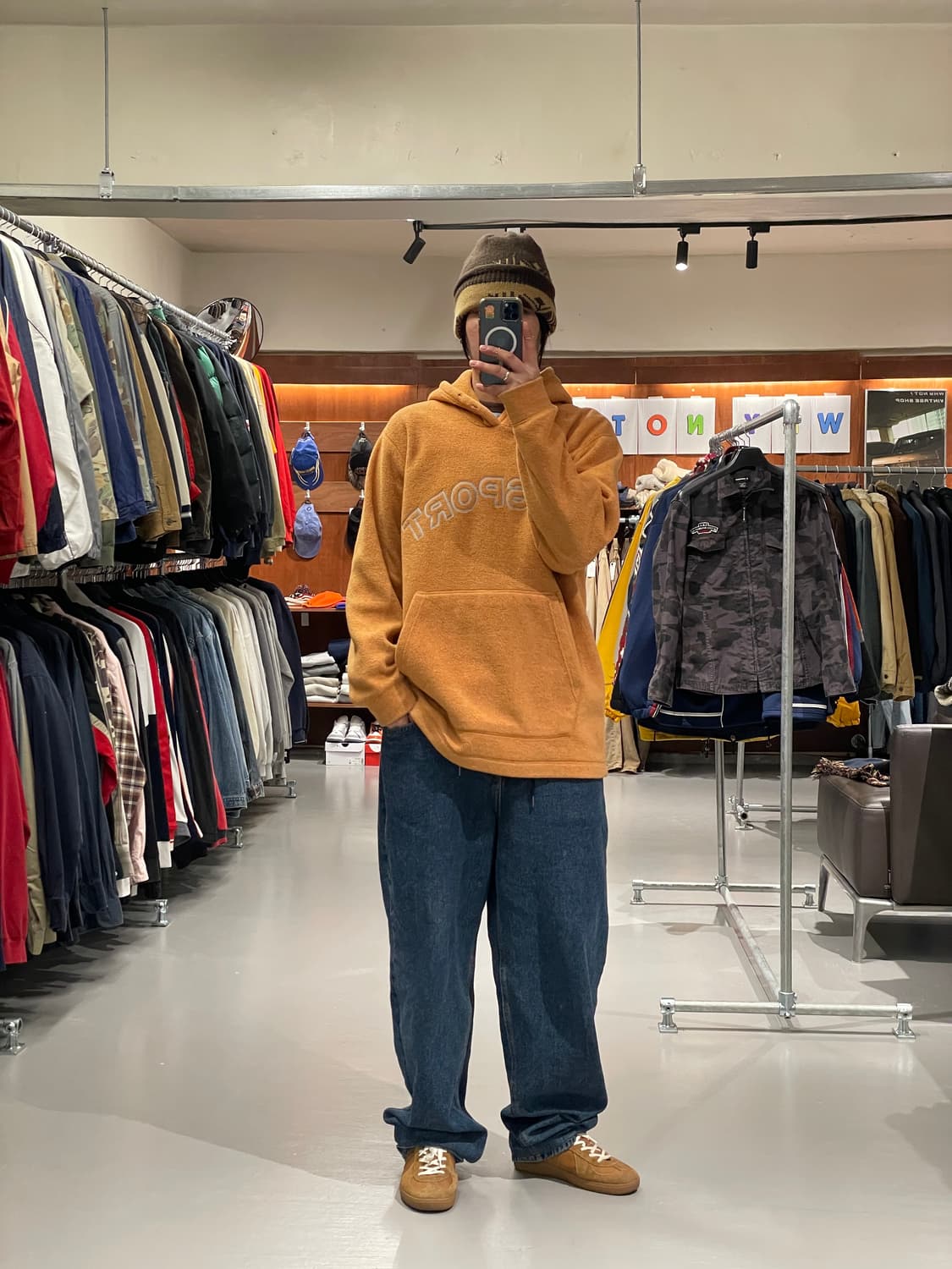 빈티지 플리스 후드티셔츠 상품이미지2