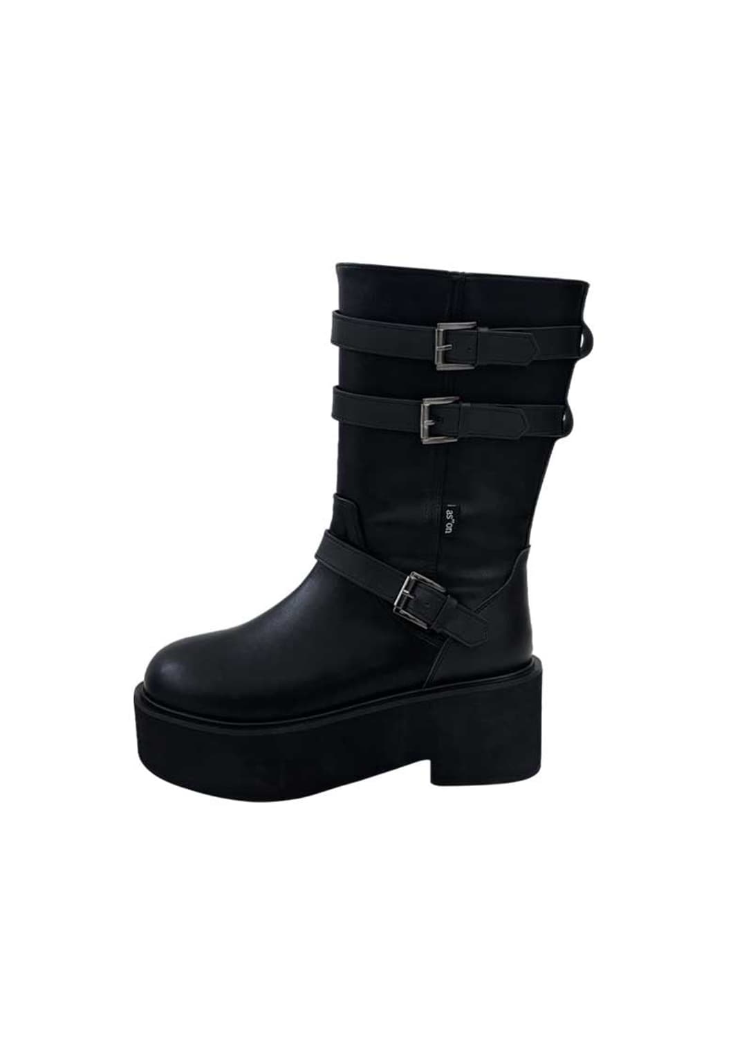 애즈온 MAYA MIDI BUCKLE BOOTS / BLACK 상품이미지1