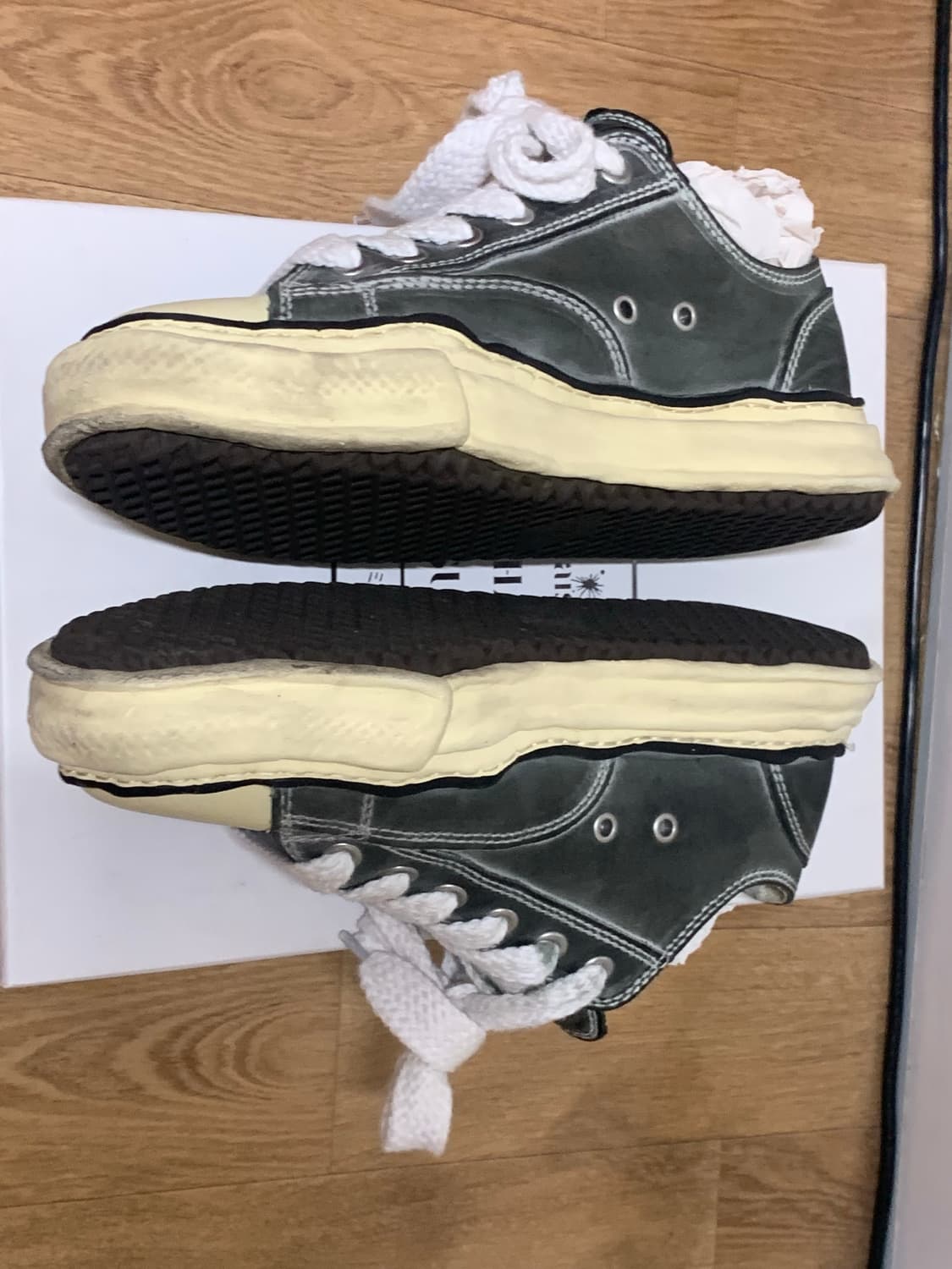 [42]미하라야스히로 피터슨 파라핀 레더 블랙 지디님 착용 상품이미지5