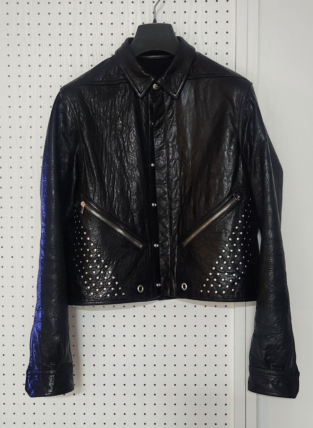 릭오웬스 SS26 TEMPLE 런웨이 투어 앨리스 레더 자켓 48사이즈 상품이미지6