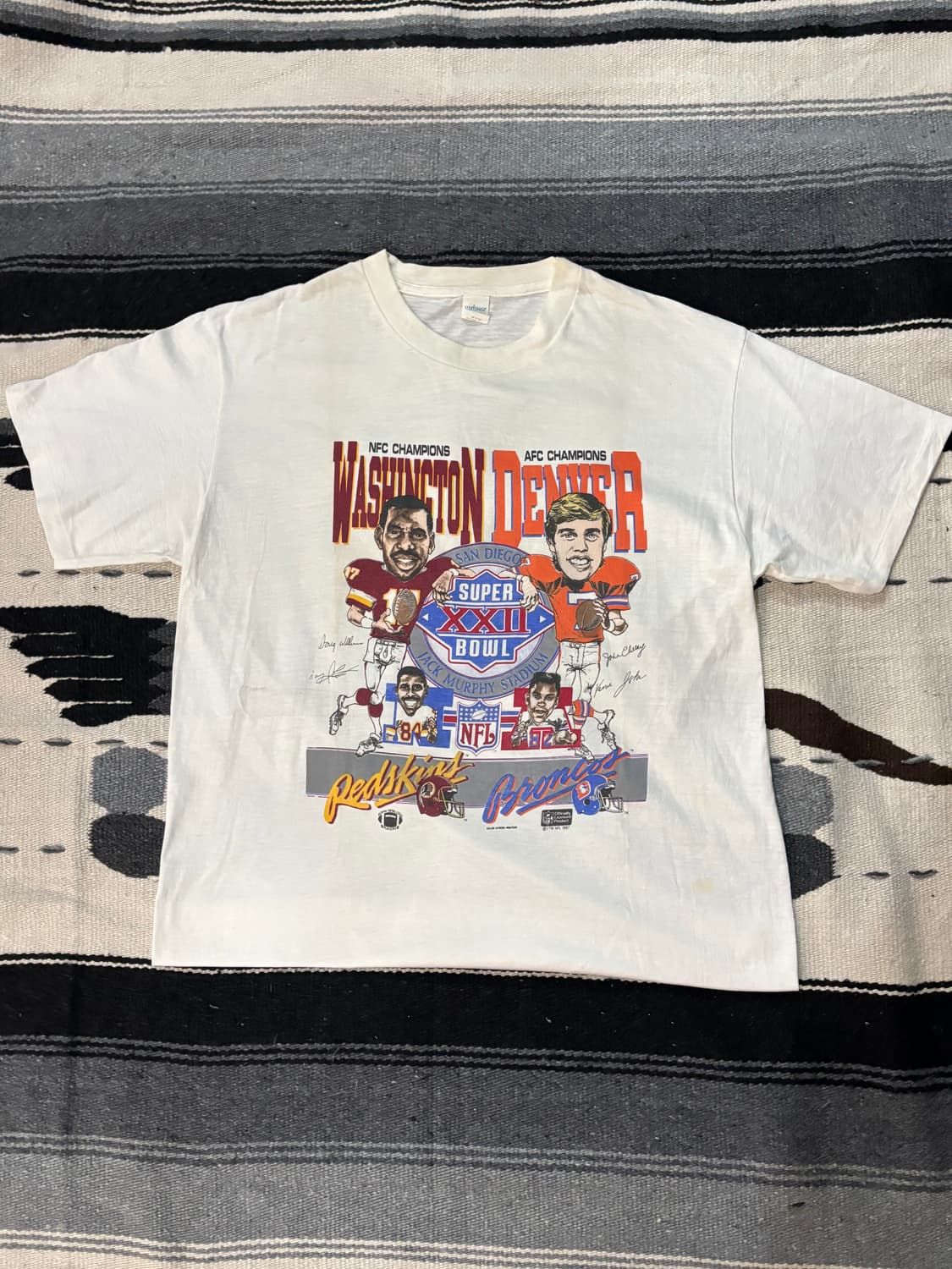 90’s 싱글 스티치 빈티지 슈퍼볼 프린팅 반팔티 상품이미지5