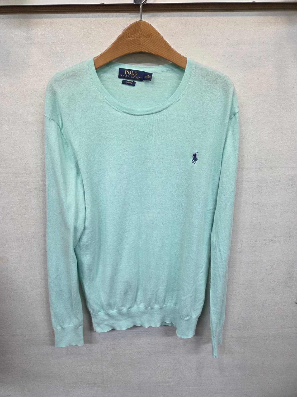 폴로랄프로렌 니트 긴팔 m 슬림 민트색  상품이미지1