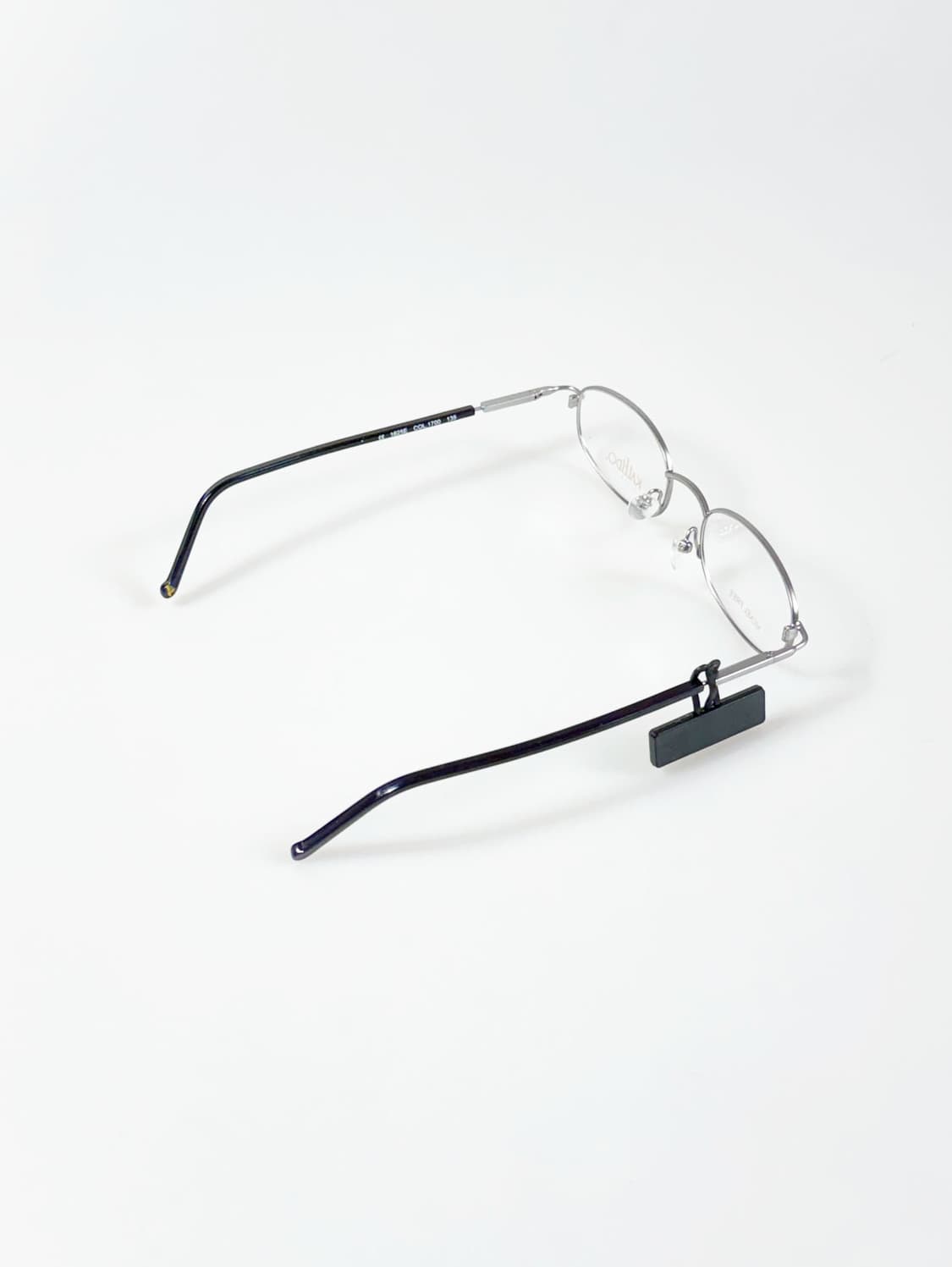 90s KALEIDO 실버 메탈 슬림 오벌 프레임 빈티지 안경 상품이미지4