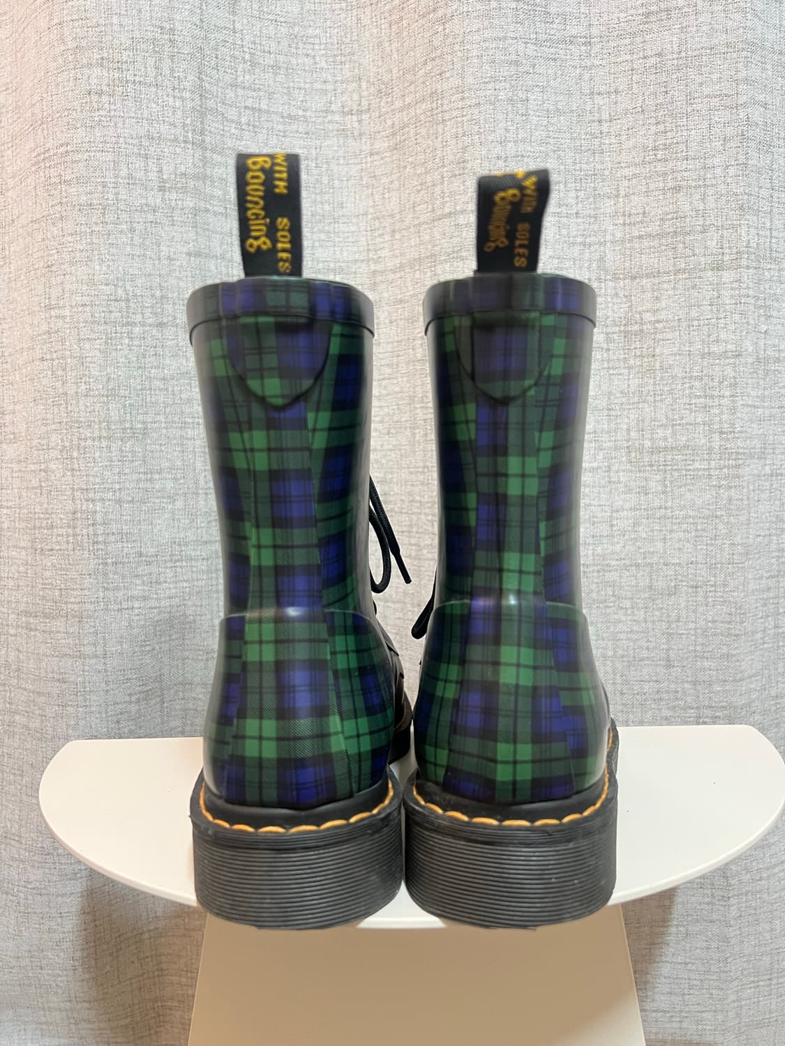 닥터마틴 레인부트 타탄체크 그린 상품이미지3