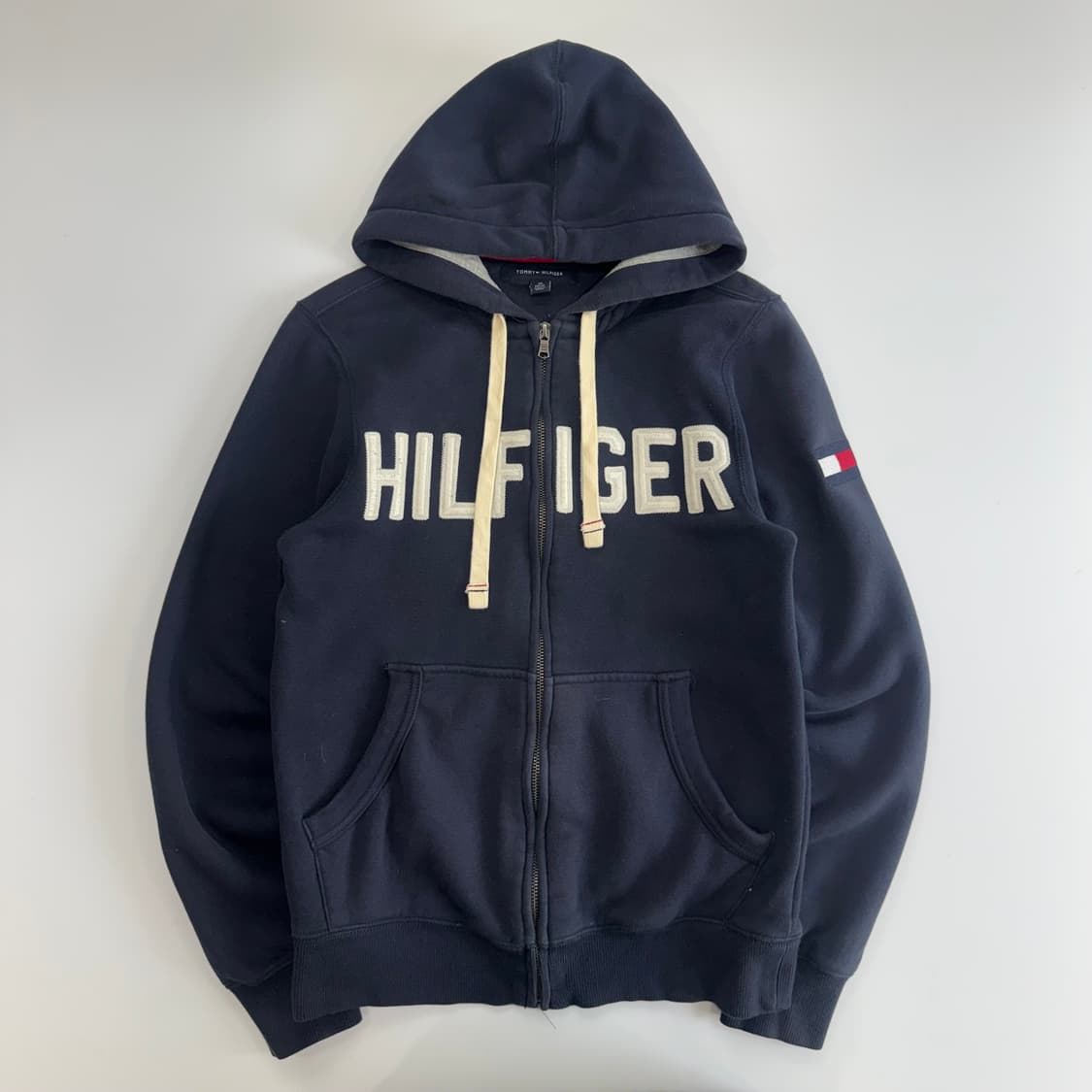 Tommy Hilfiger 타미힐피거 스펠아웃로고 네이비 후드집업  상품이미지3