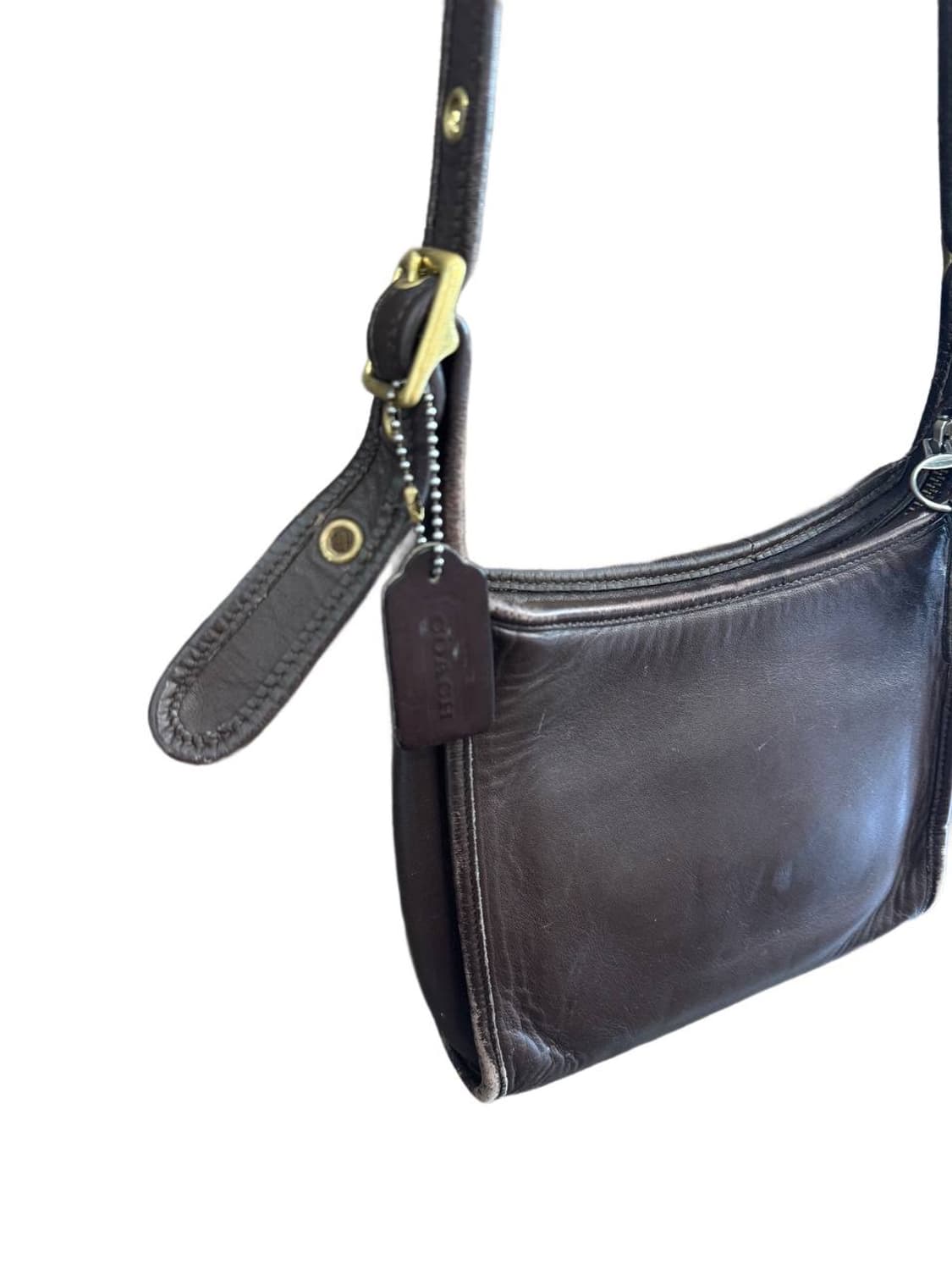 8-90s 코치 브라운 레더 크로스바디 백 상품이미지5
