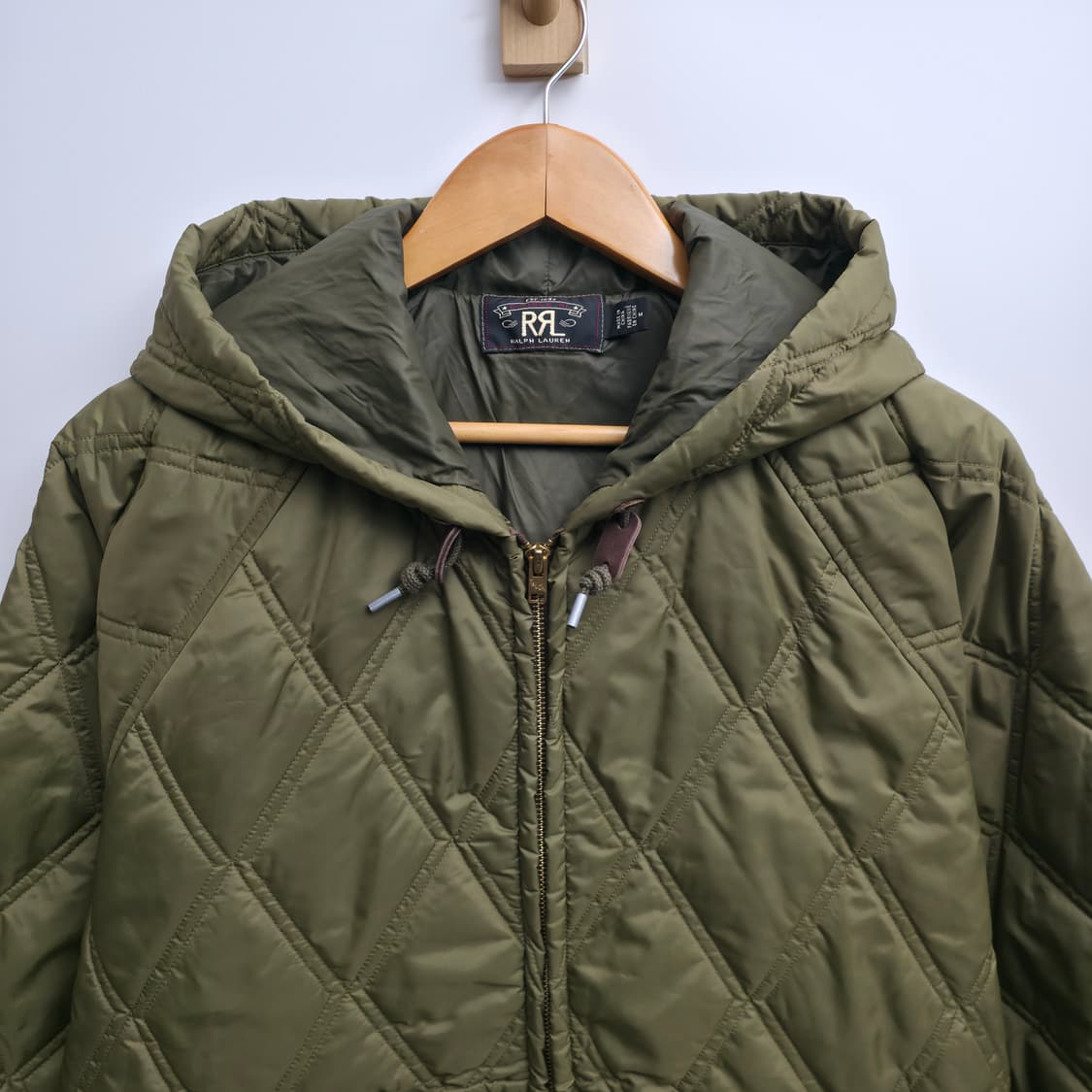 [M] RRL 퀼팅 후드 자켓 카키 상품이미지2
