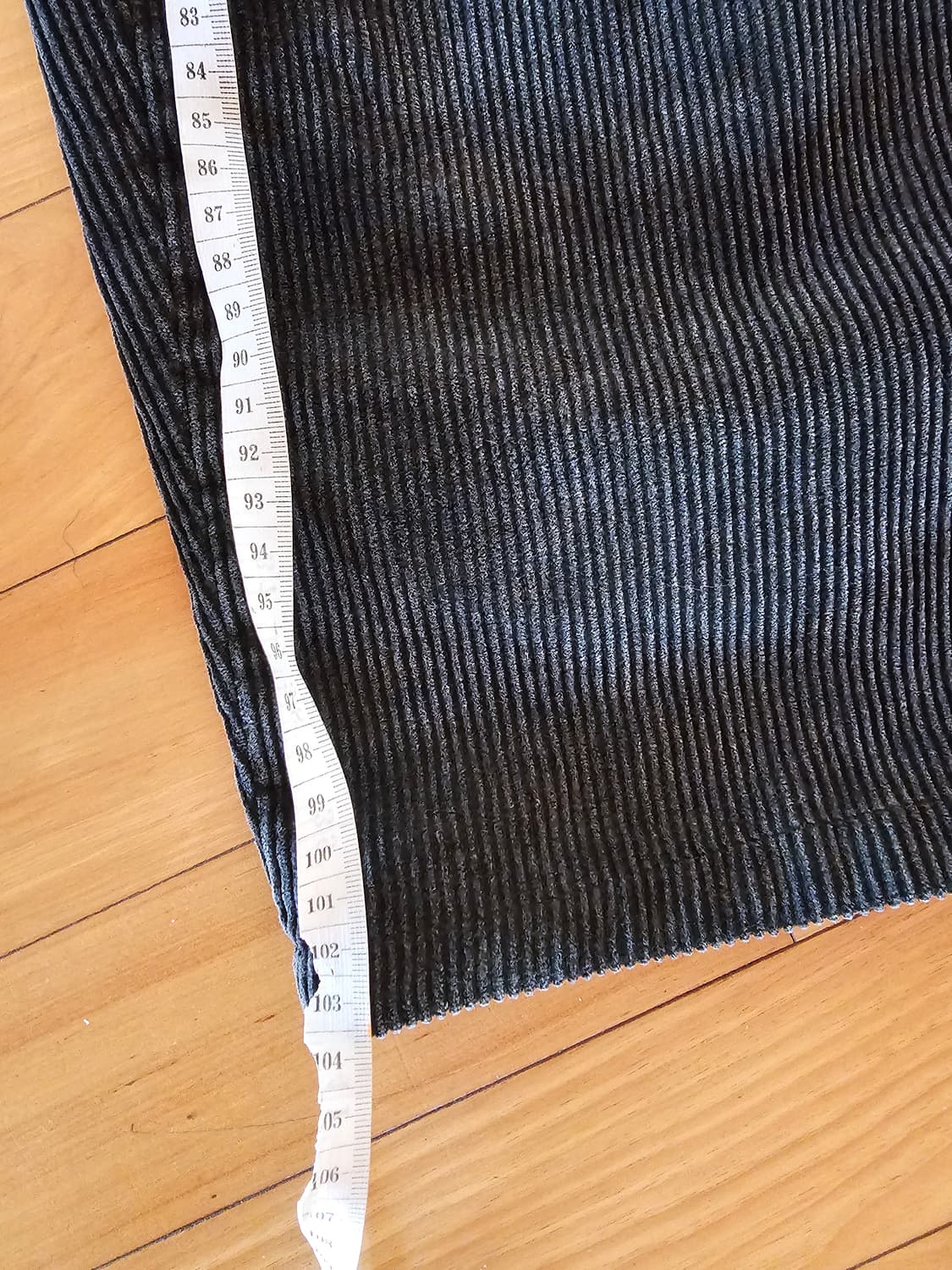 해칭룸 와이드 커브 코듀로이 팬츠 aged 블랙 상품이미지3